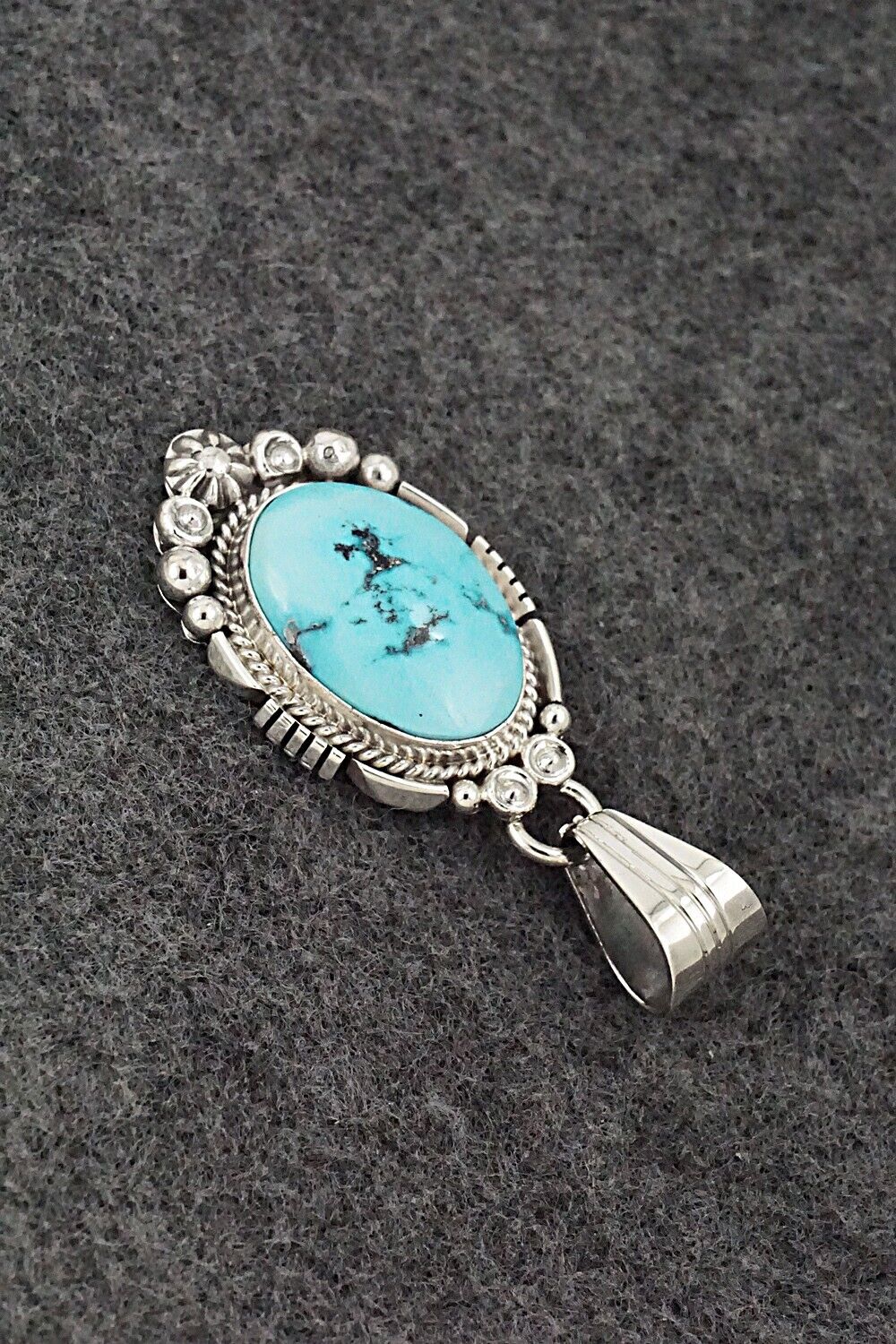 Turquoise & Sterling Silver Pendant - Daniel Benally