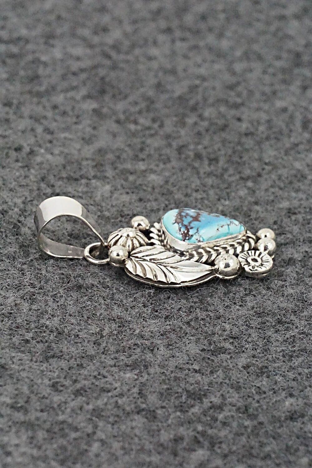 Turquoise & Sterling Silver Pendant - Ella Linkin