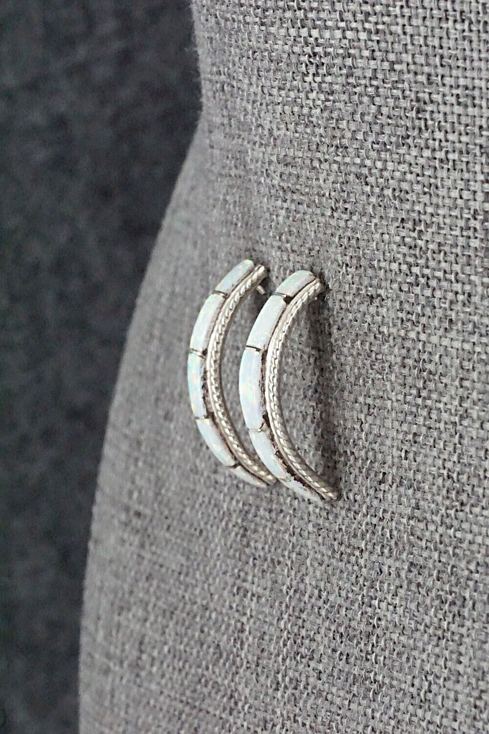 Opalite & Sterling Silver Earrings - Zenia Kylestewa