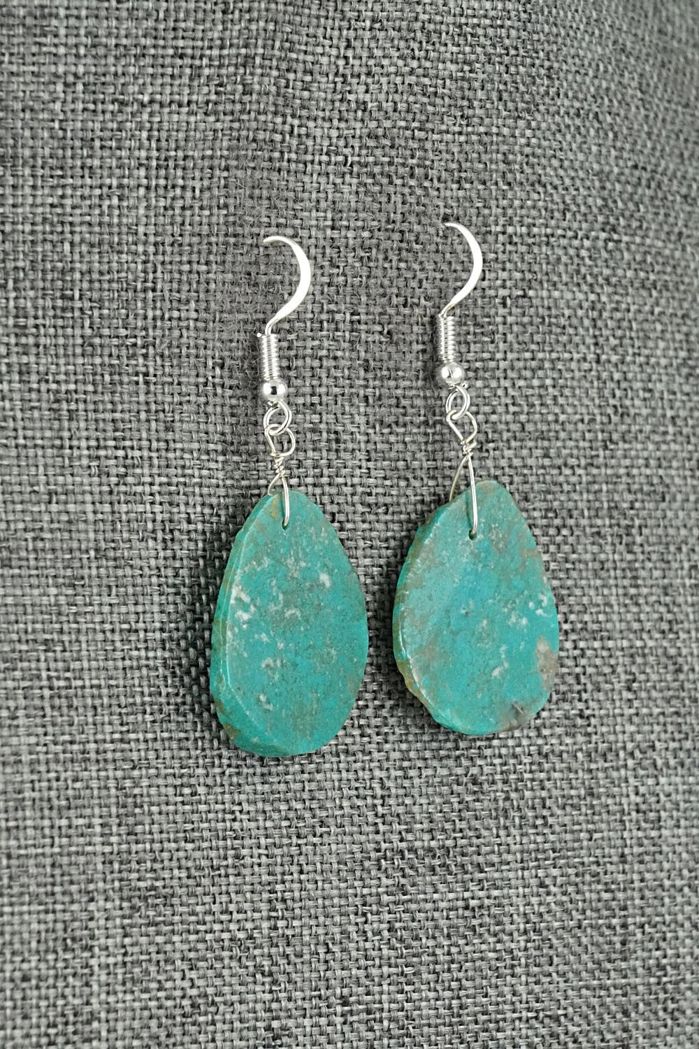 Turquoise & Sterling Silver Earrings - Louise Pete