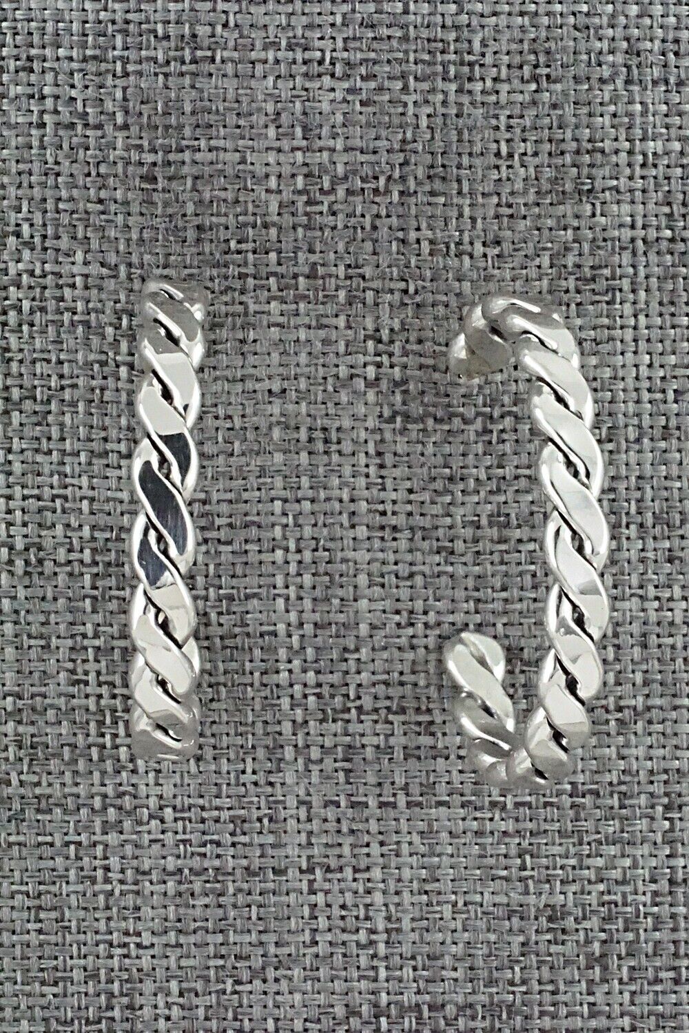 Sterling Silver Hoop Earrings - Elaine Tahe