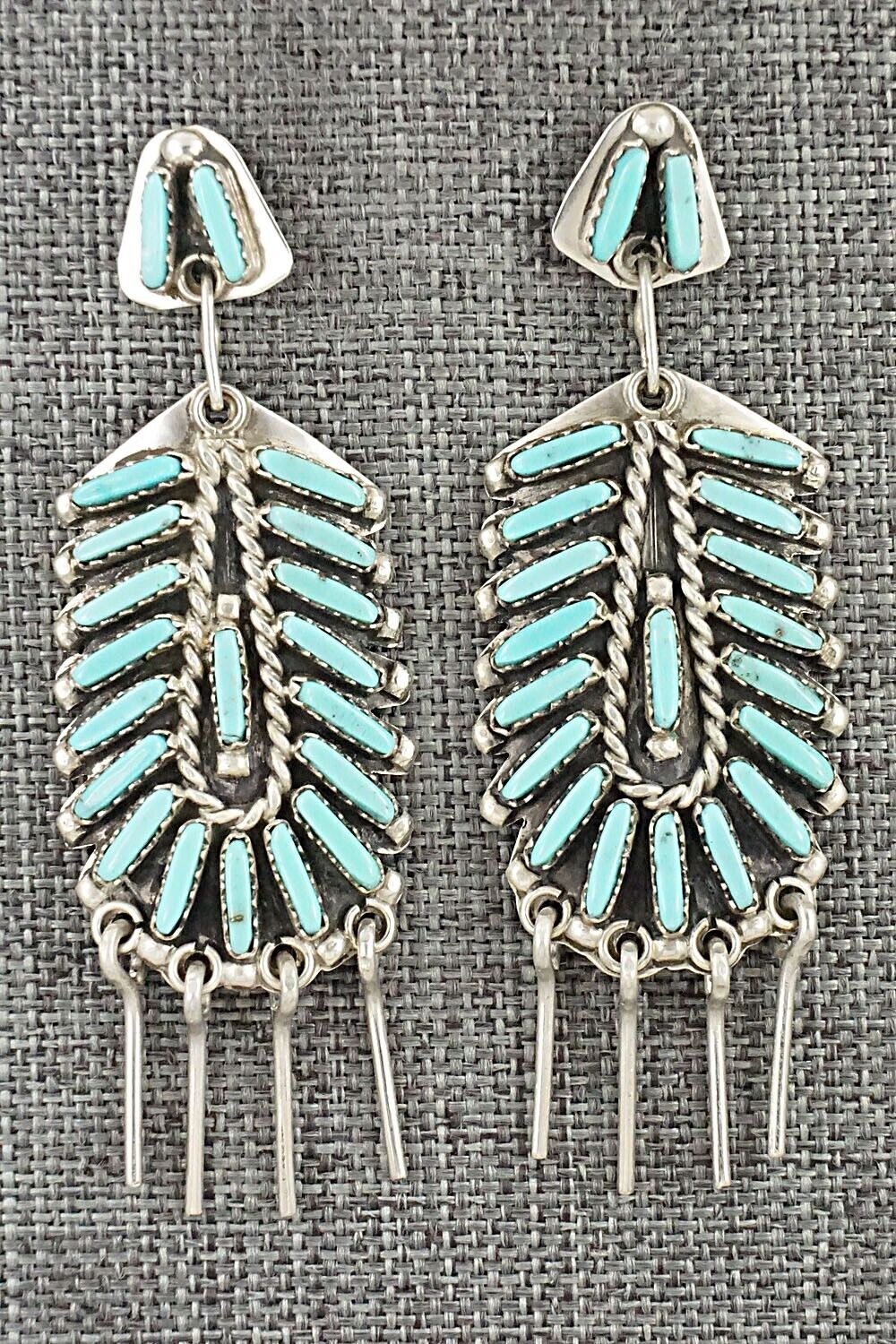 Turquoise & Sterling Silver Earrings - Charlie John