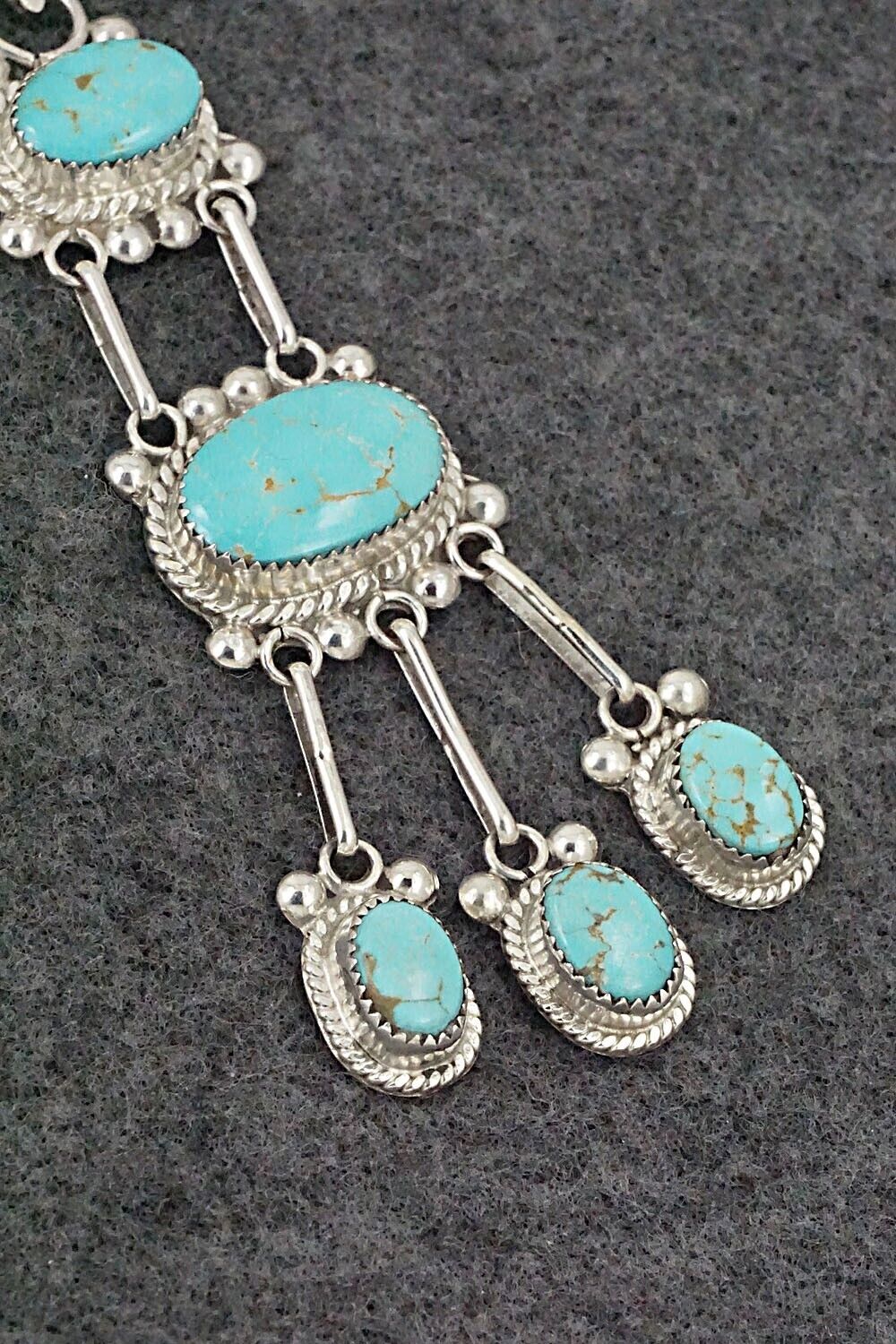 Turquoise & Sterling Silver Pendant - Kenny Calavaza