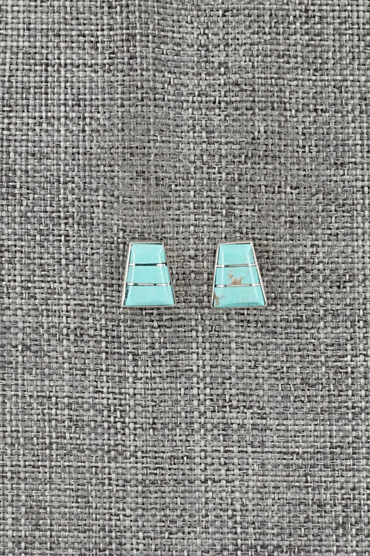 Turquoise and Sterling Silver Earrings - Michelle Haloo