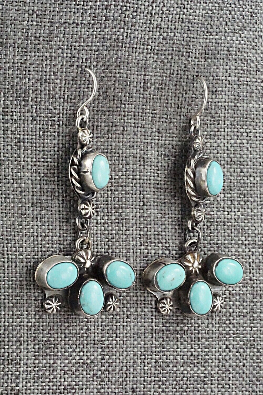 Turquoise & Sterling Silver Earrings - Wilson Dawes