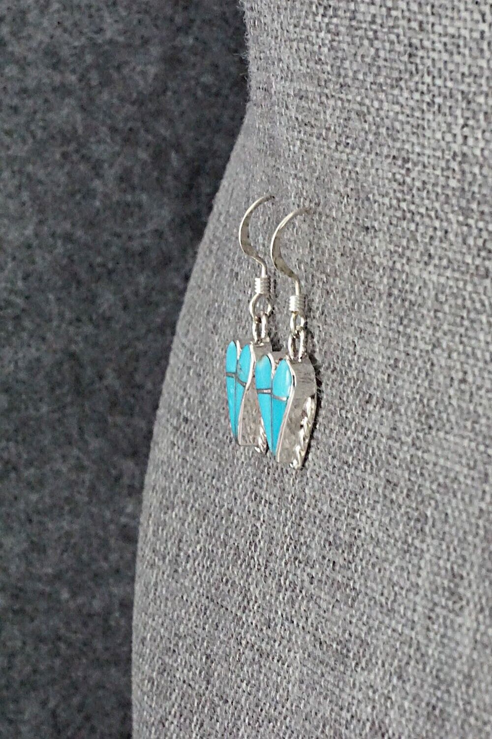 Turquoise and Sterling Silver Earrings - Velda Nastacio