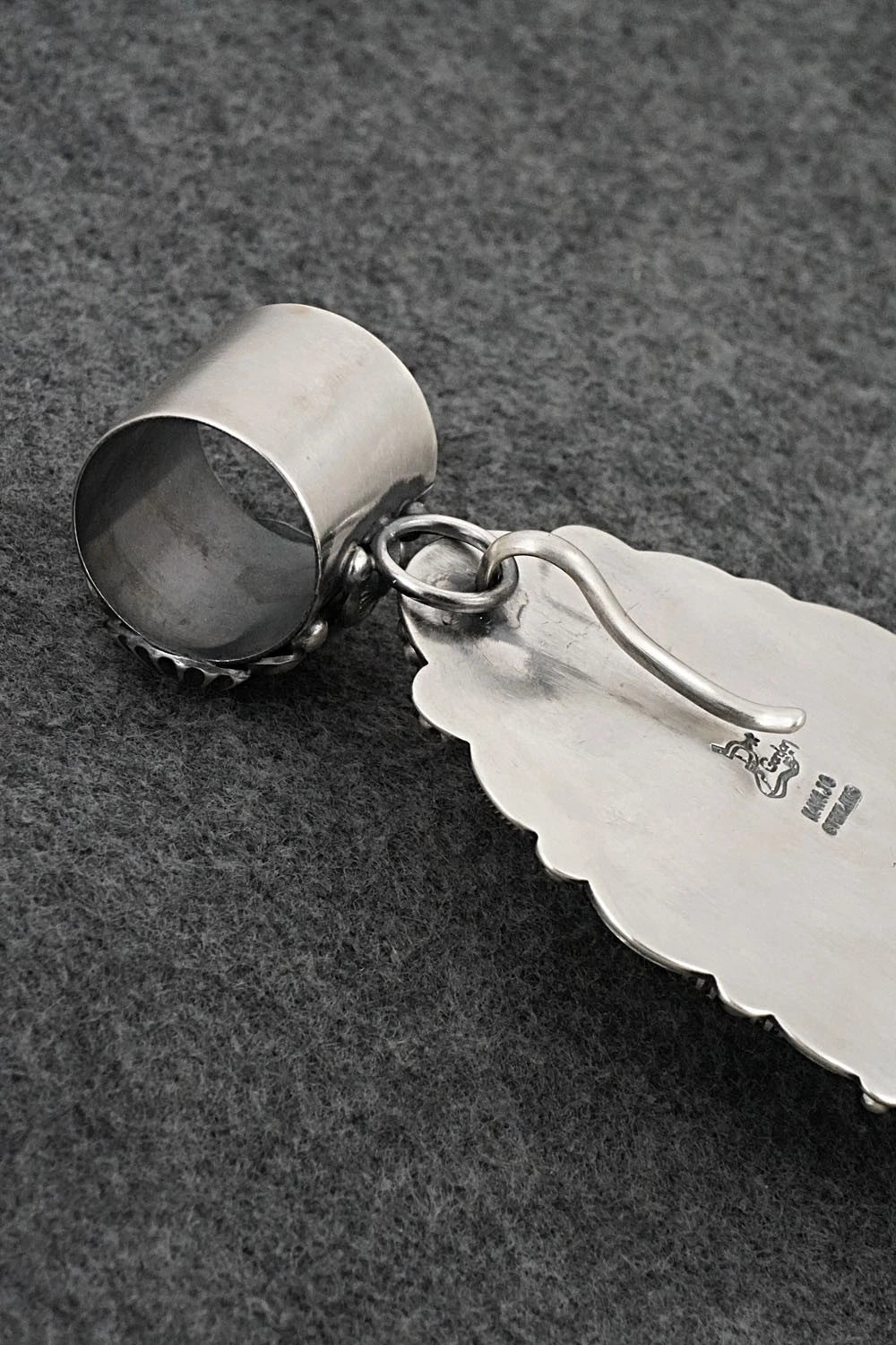 Turquoise & Sterling Silver Pendant - Delbert Gordon