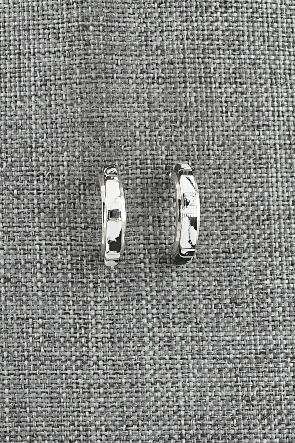 White Buffalo & Sterling Silver Earrings - Terrance Panteah