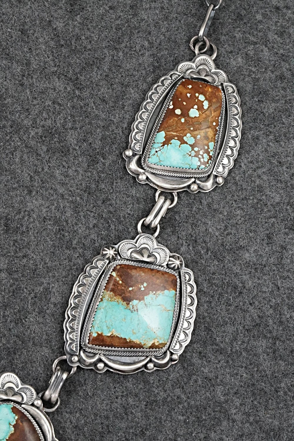 Turquoise & Sterling Silver Necklace and Earrings Set - Randy Boyd
