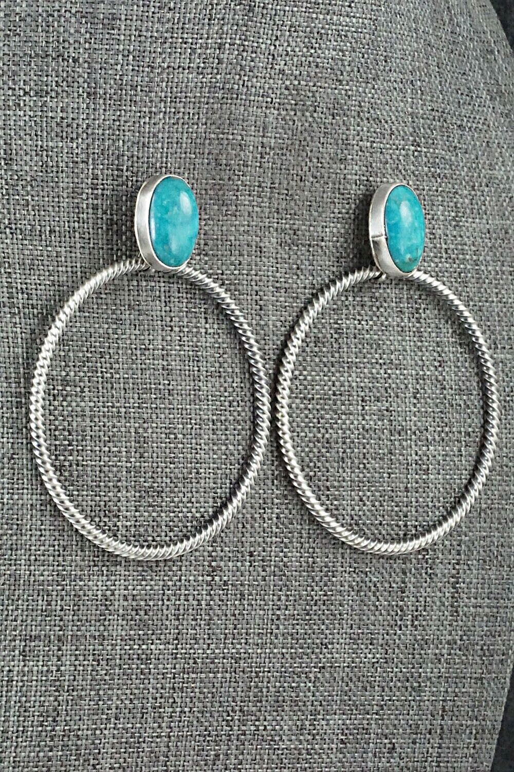 Turquoise & Sterling Silver Earrings - Verley Betone