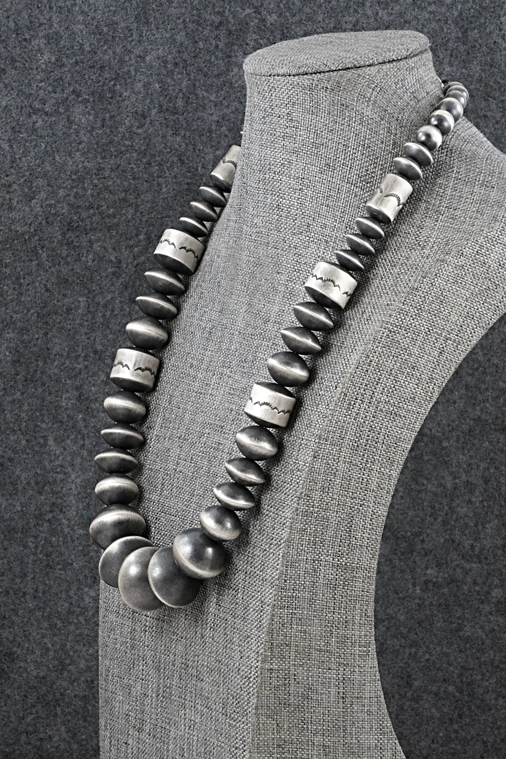 Sterling Silver Navajo Pearl Necklace 20" - Rose Martin