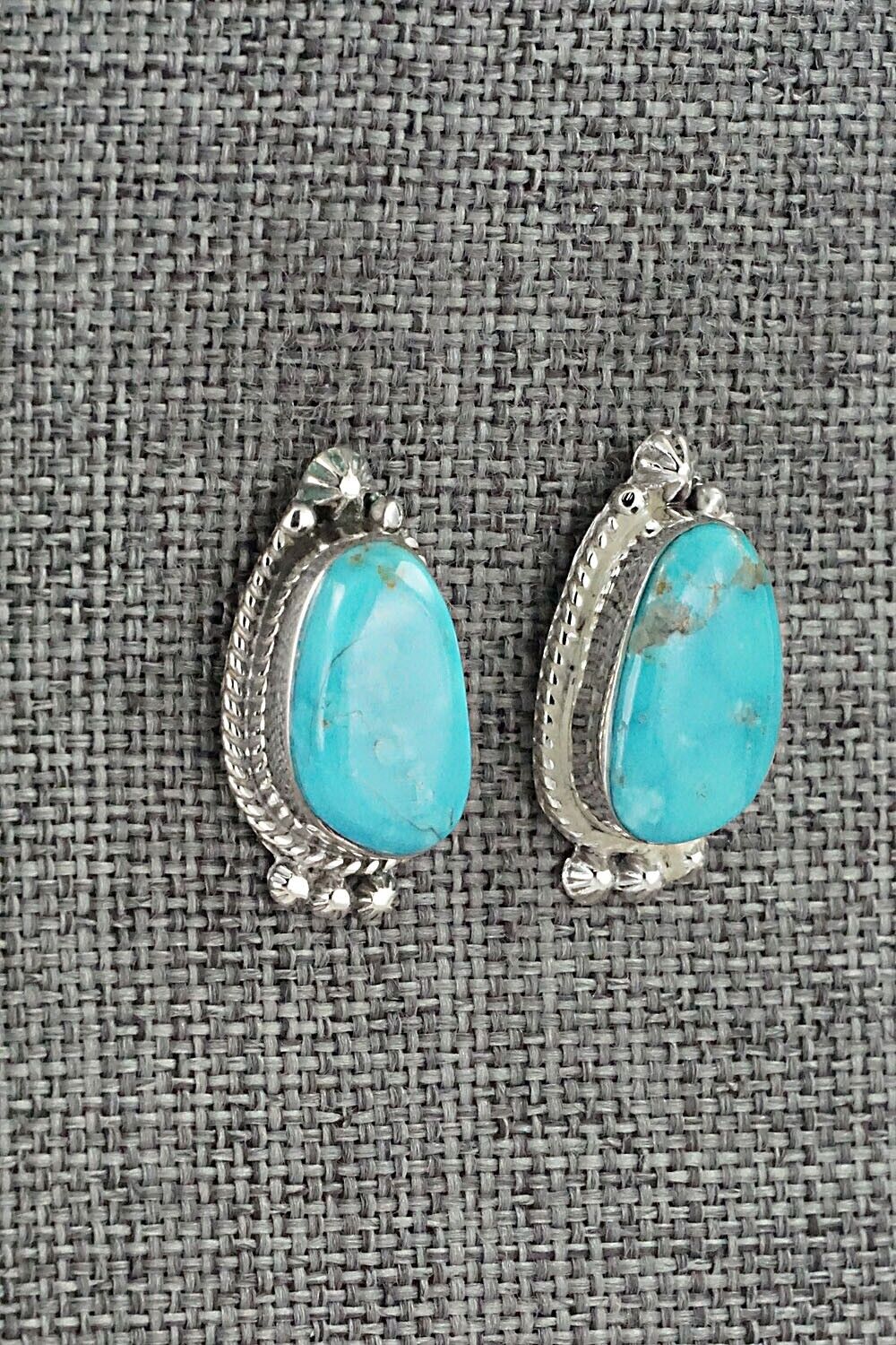 Turquoise and Sterling Silver Earrings - Sharon McCarthy