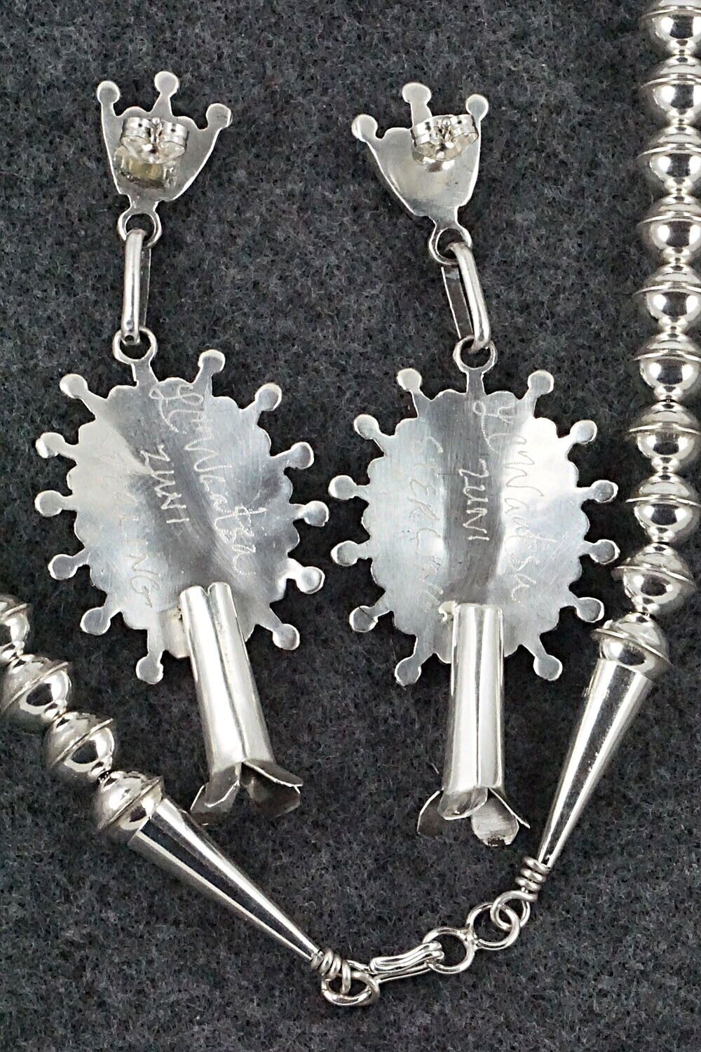 Turquoise & Sterling Silver Squash Blossom Set - Lance & Cordelia Waatsa
