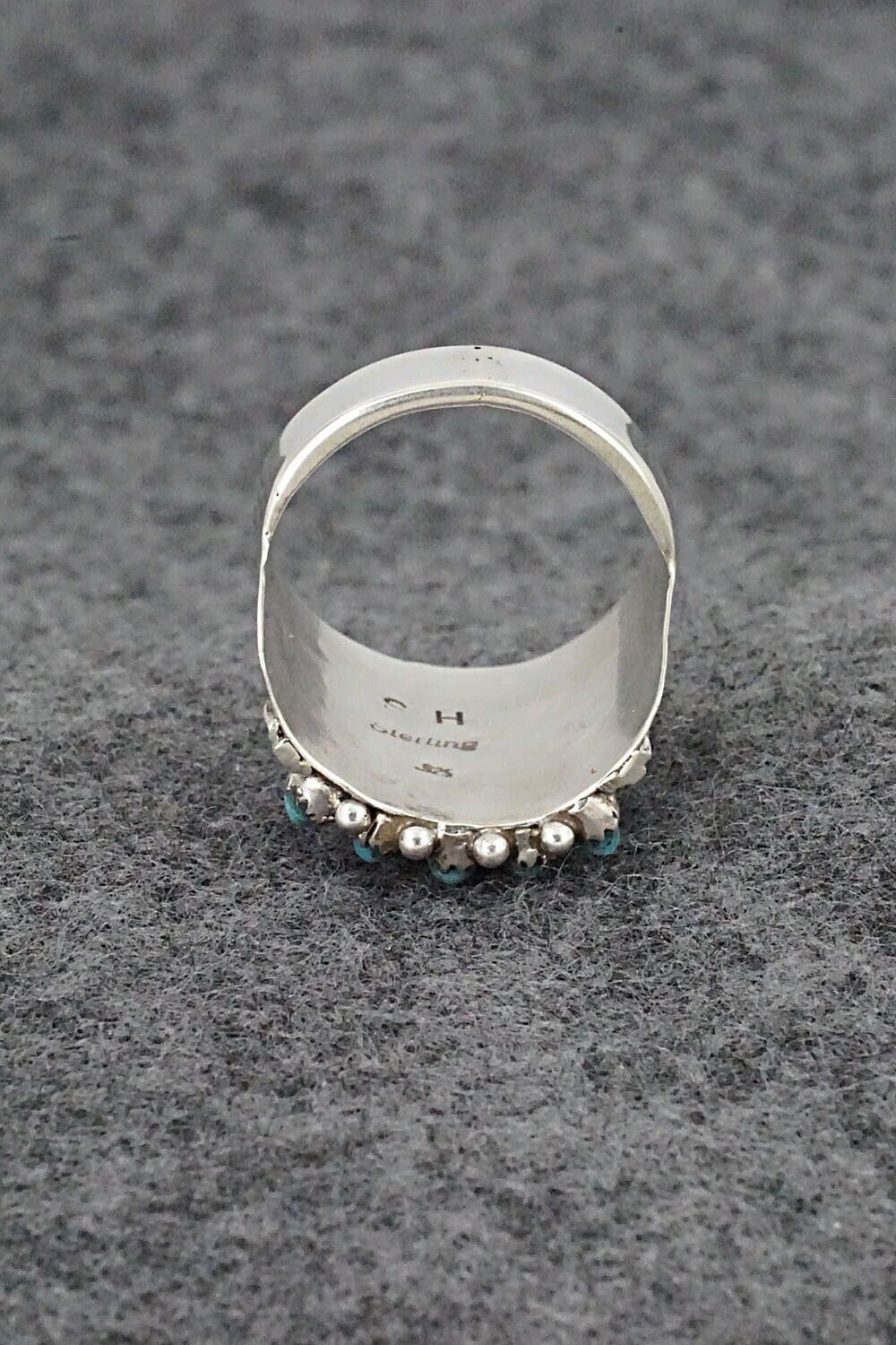 Turquoise & Sterling Silver Ring - Stephen Haloo - Size 6.75