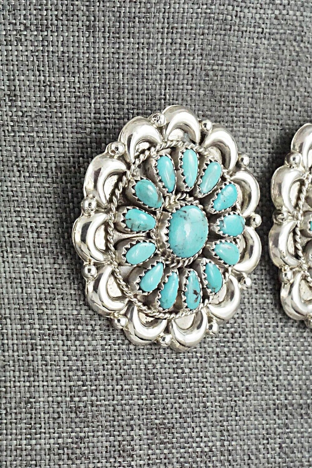 Turquoise & Sterling Silver Earrings - Jaz Wilson