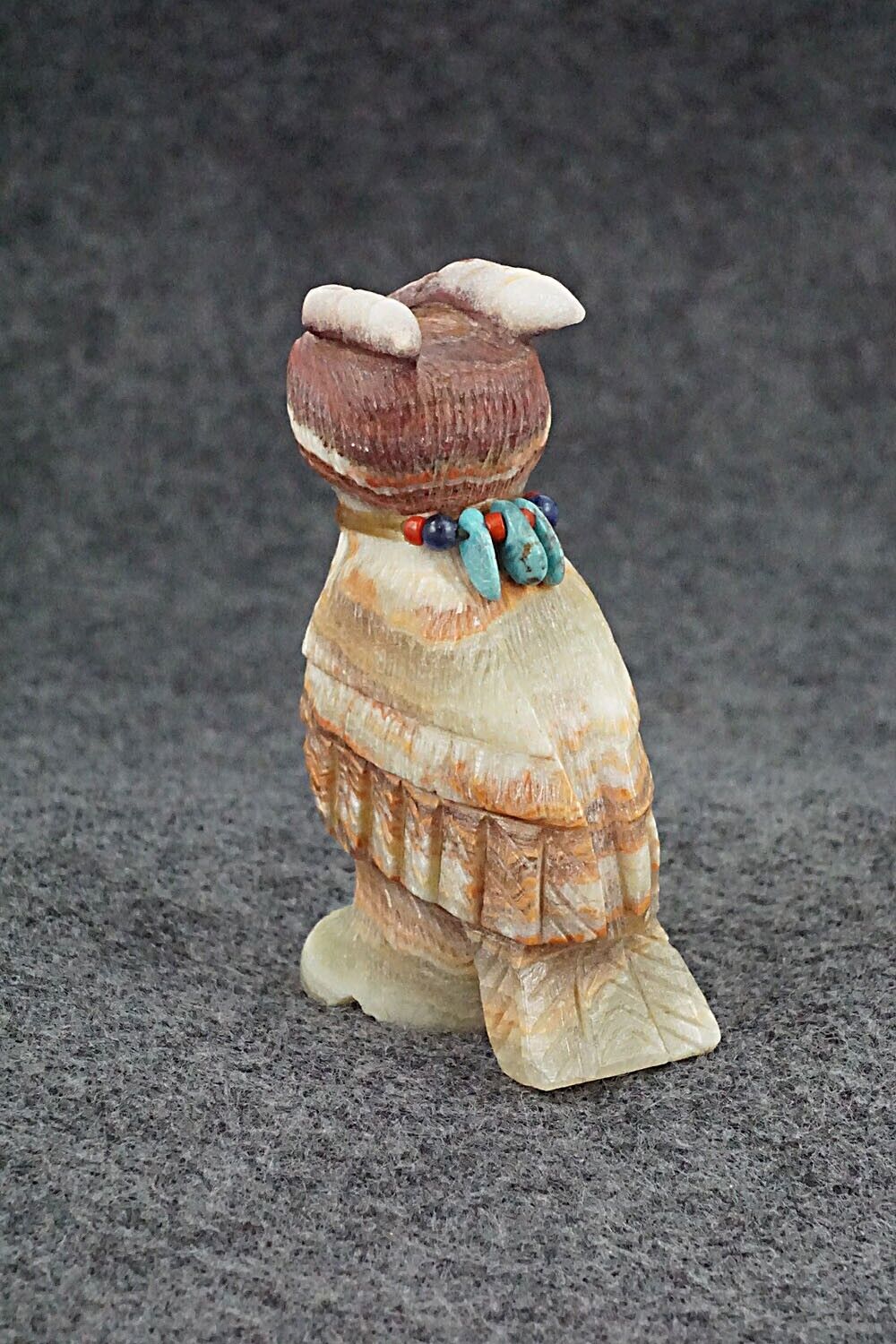 Horned Owl Zuni Fetish Carving - Douglas Martza