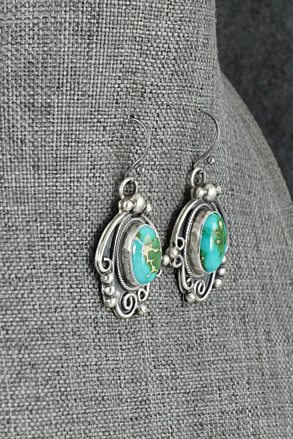 Turquoise & Sterling Silver Necklace and Earrings Set - Kathleen Livingston