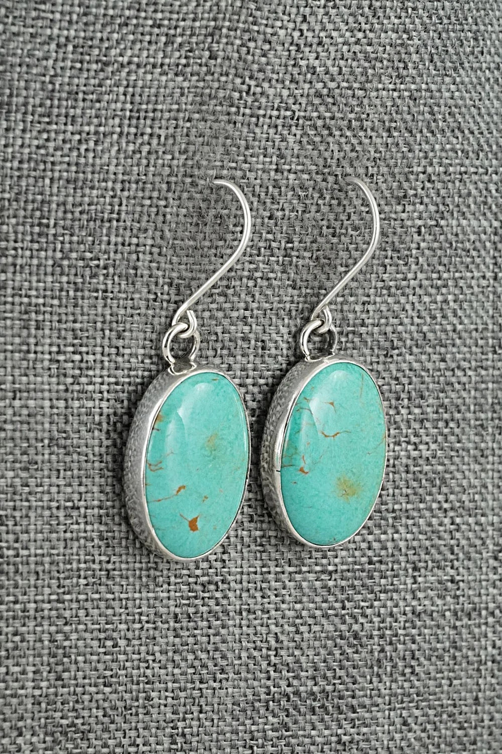 Turquoise & Sterling Silver Earrings - Eugene Gruber