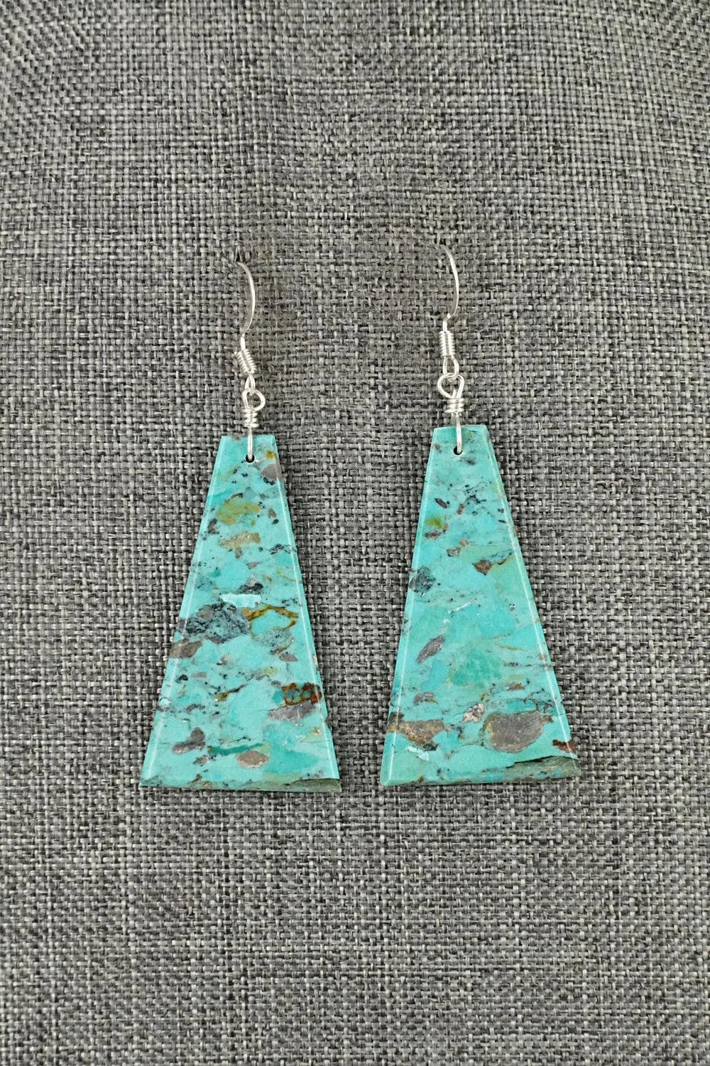Turquoise & Sterling Silver Earrings - Lupe Lovato