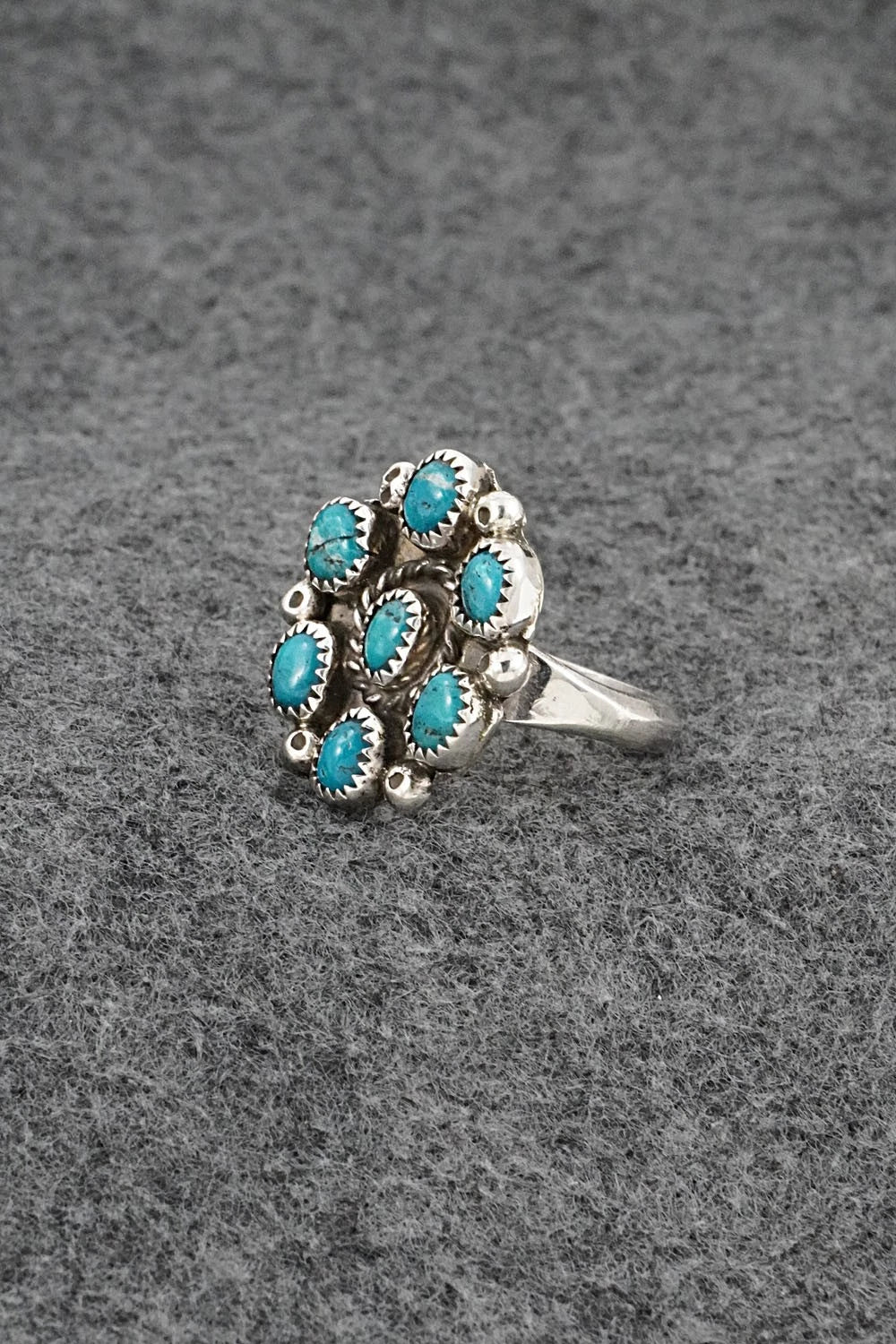 Turquoise & Sterling Silver Ring - Priscilla Reeder - Size 8