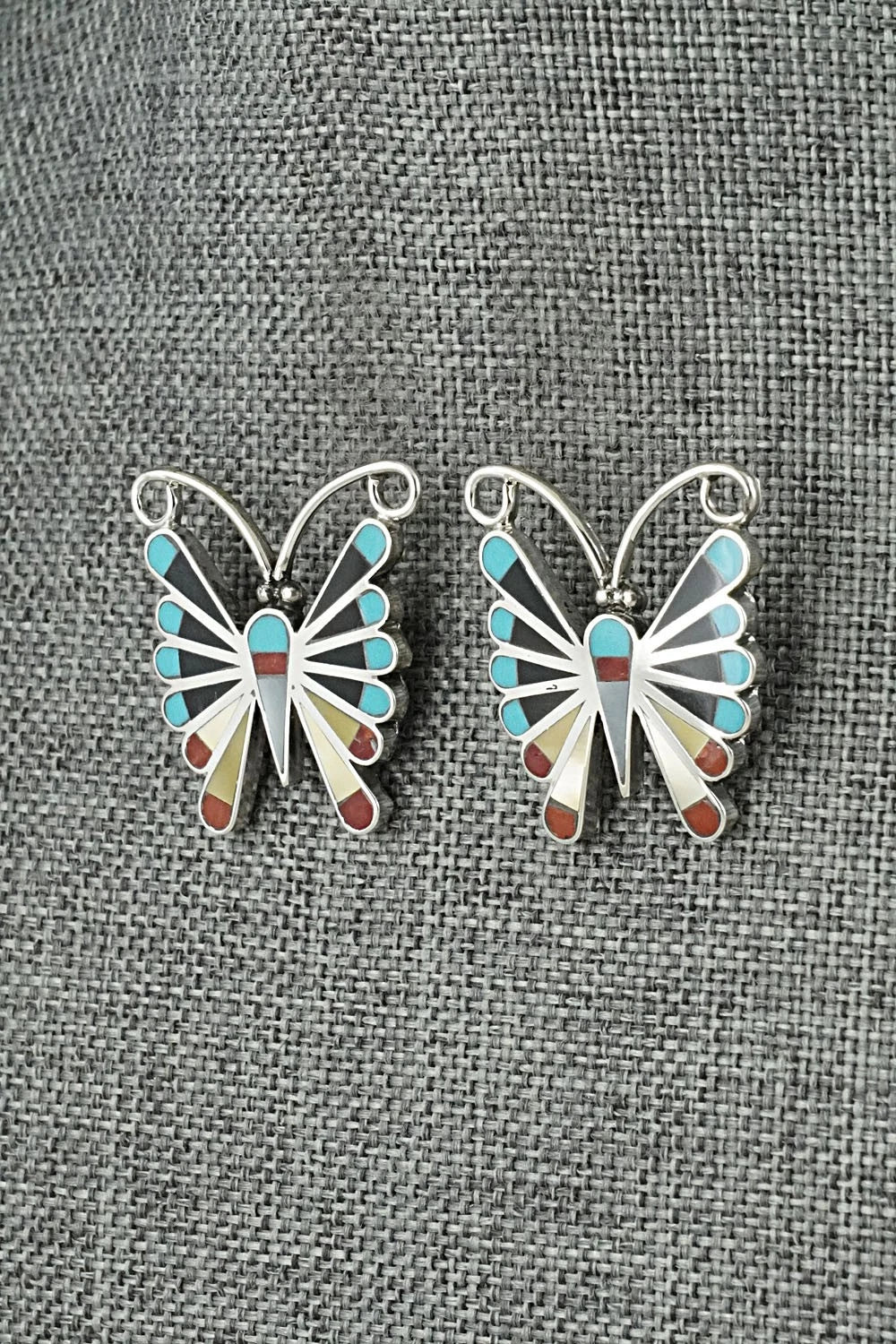 Multi-Stone & Sterling Silver Earrings - Adrian Wallace