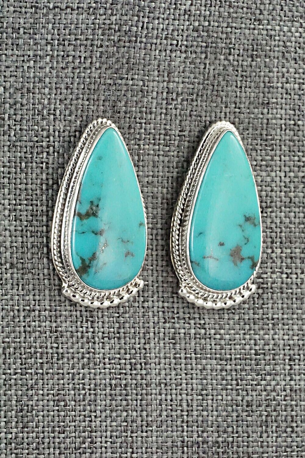 Turquoise & Sterling Silver Earrings - Verley Betone