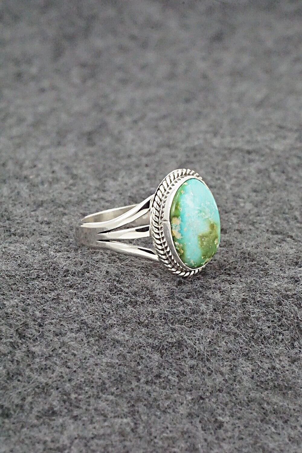 Turquoise & Sterling Silver Ring - Alice Rose Saunders - Size 8.25