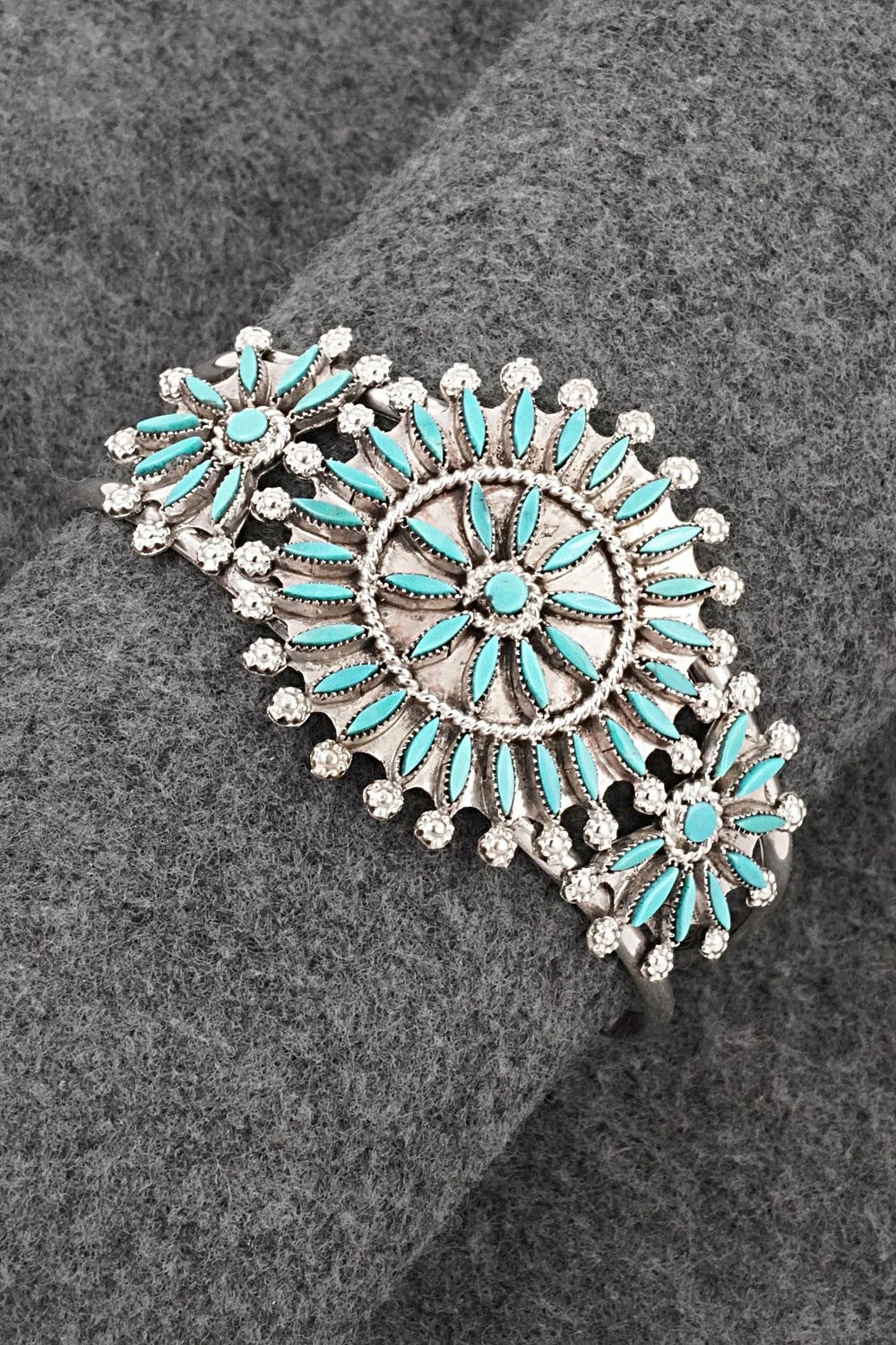Turquoise & Sterling Silver Bracelet - Merlinda Chavez
