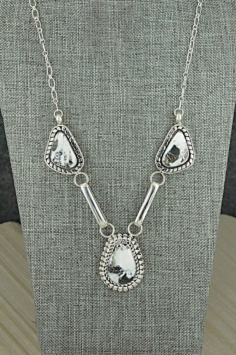 White Buffalo & Sterling Silver Necklace - Mike Smith