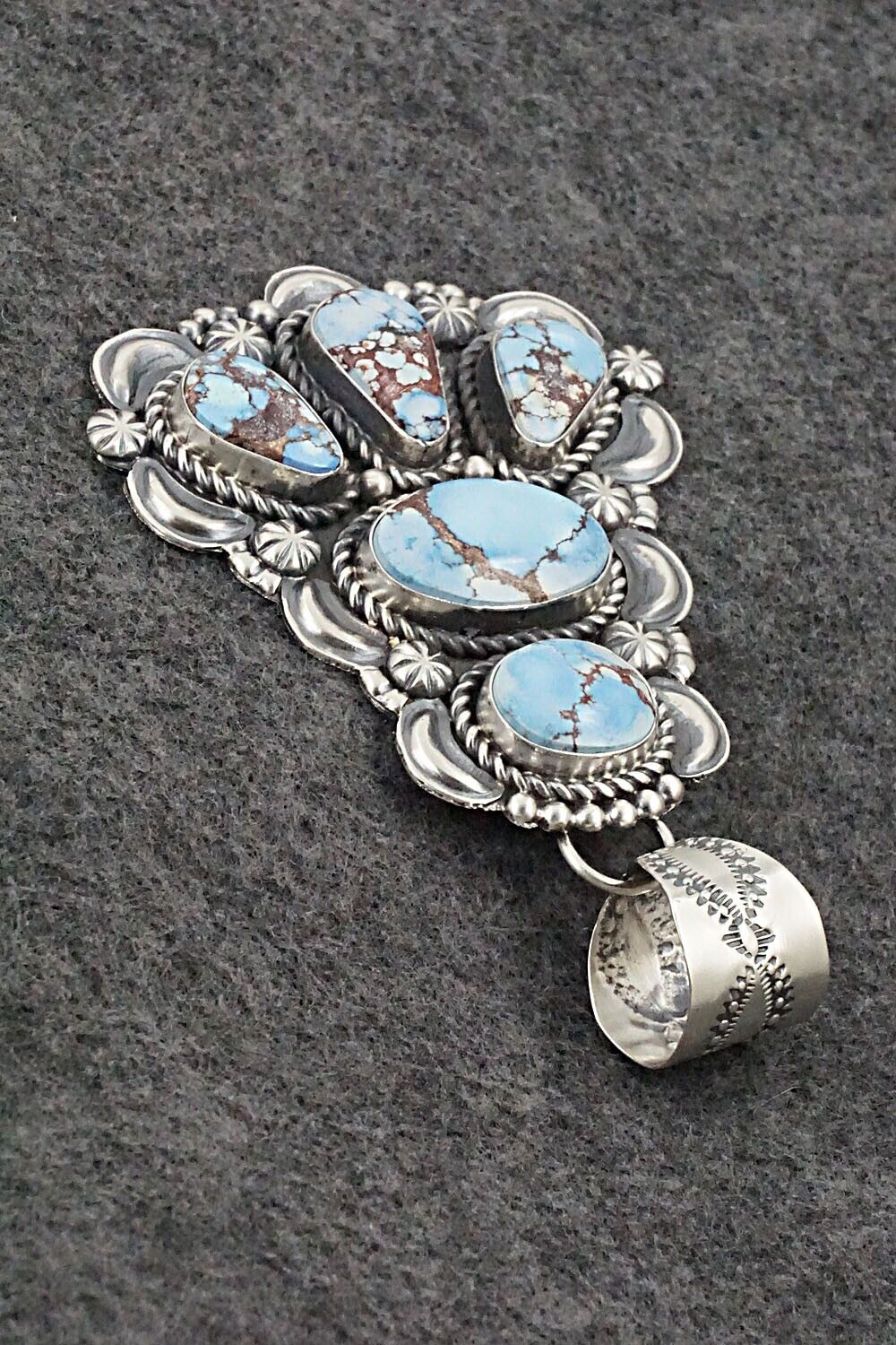 Turquoise and Sterling Silver Pendant - Jeff James