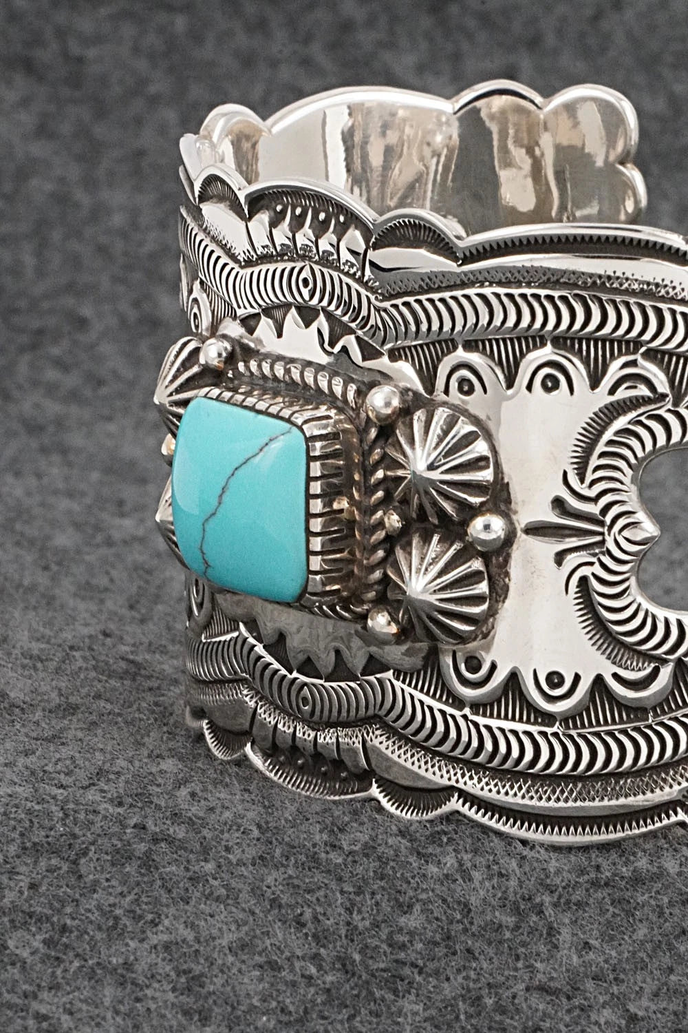 Turquoise & Sterling Silver Bracelet - Roland Dixson