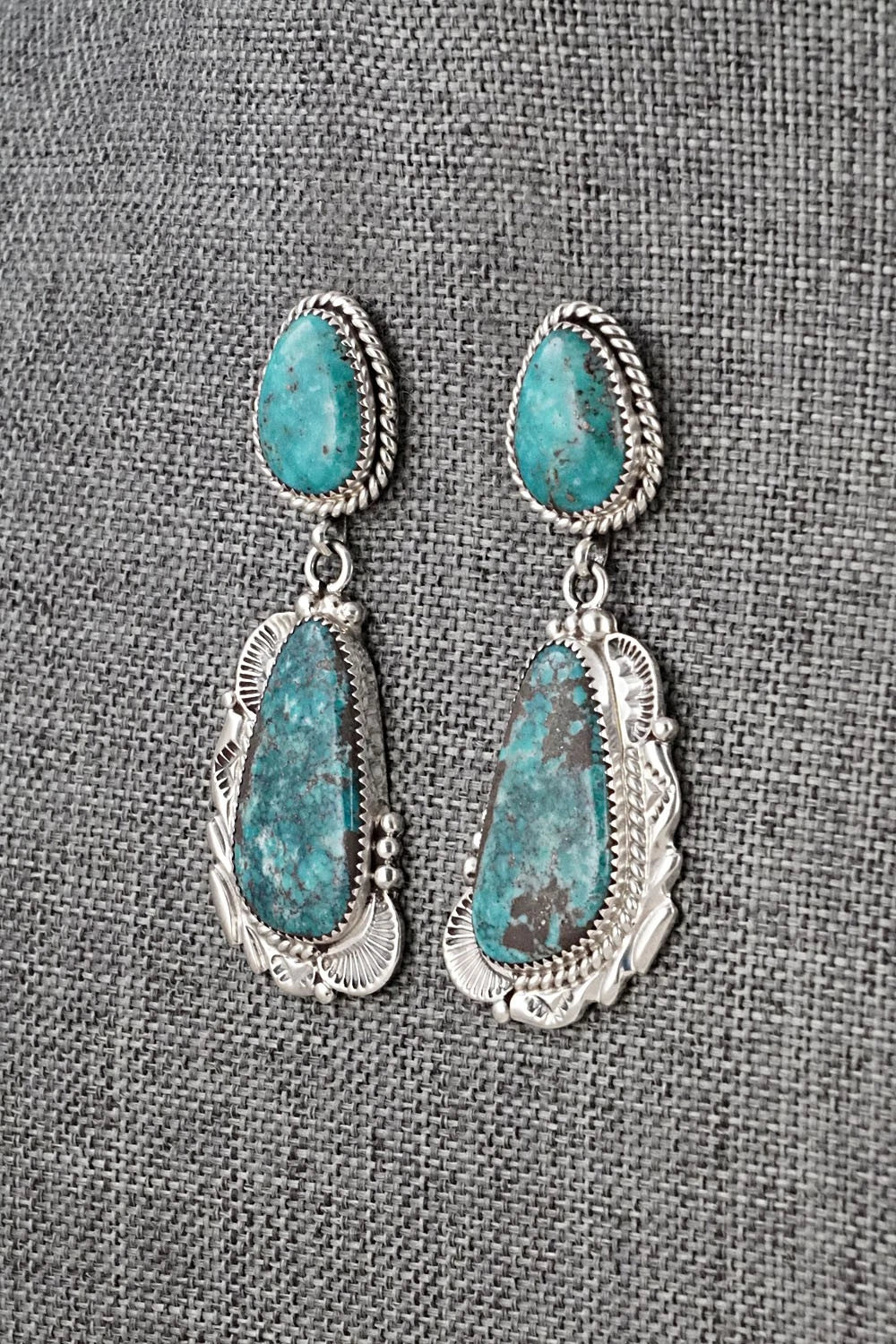 Turquoise & Sterling Silver Earrings - Anthony Brown
