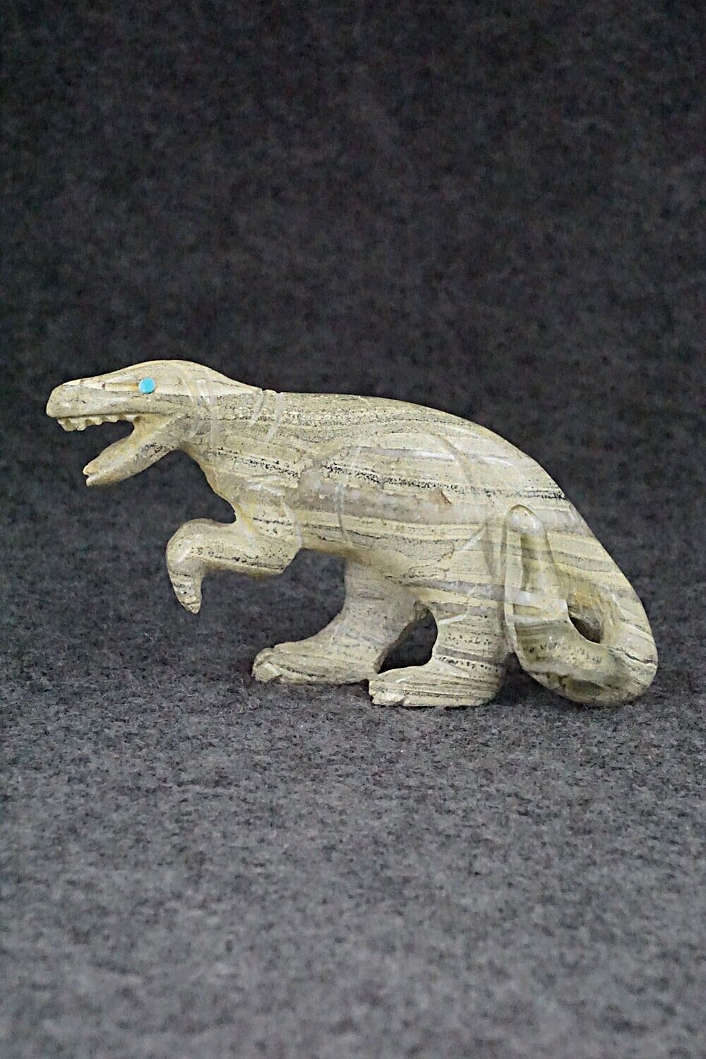 T-Rex Dinosaur Zuni Fetish Carving - Cody Nastacio
