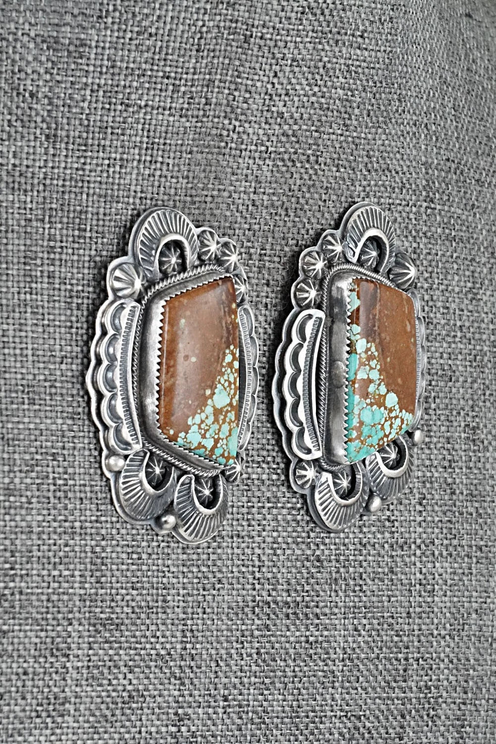Turquoise & Sterling Silver Necklace and Earrings Set - Randy Boyd