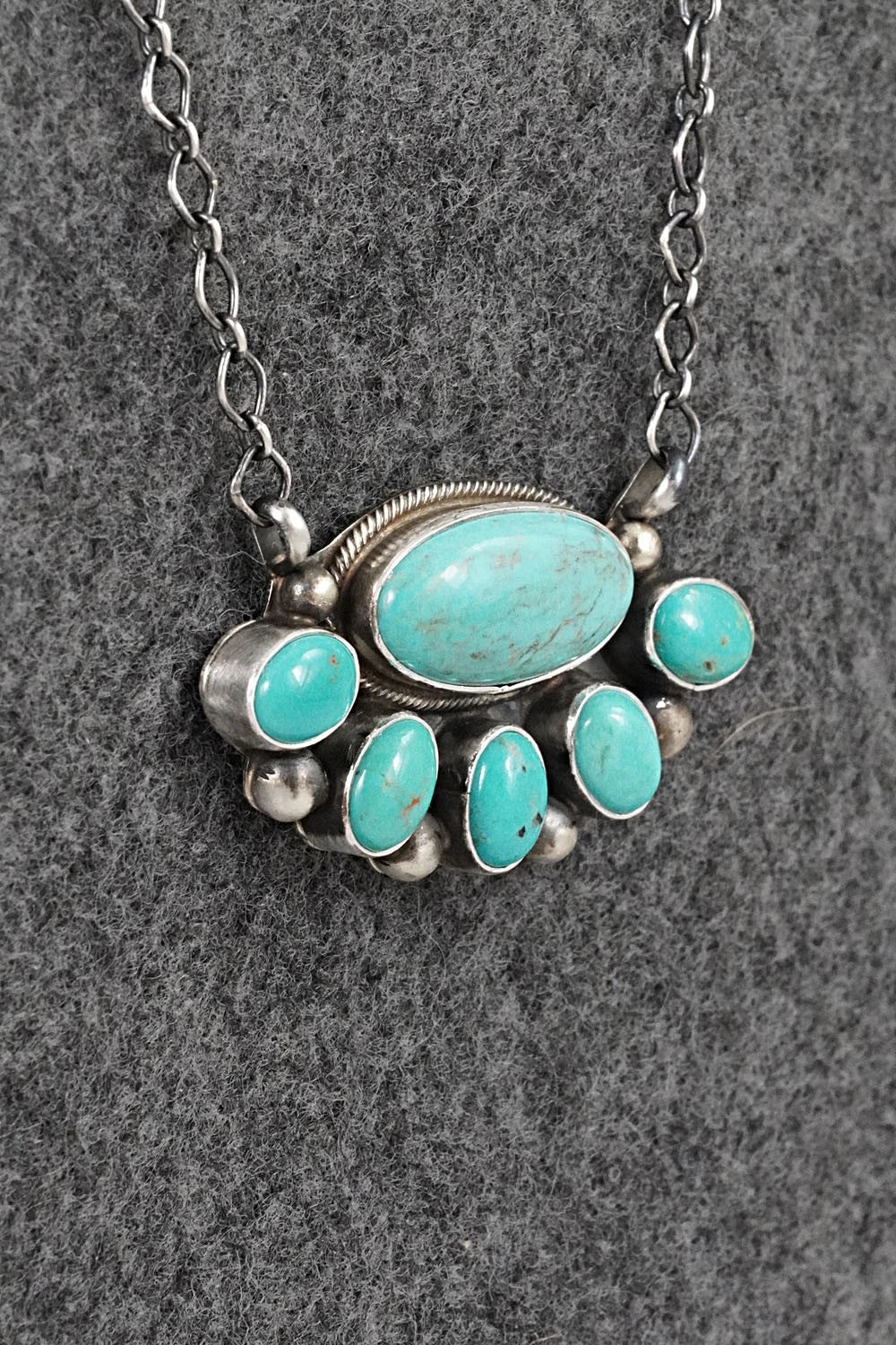Turquoise & Sterling Silver Necklace - Kathleen Livingston