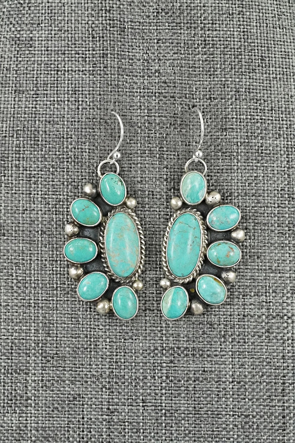 Turquoise & Sterling Silver Earrings - Kathleen Livingston