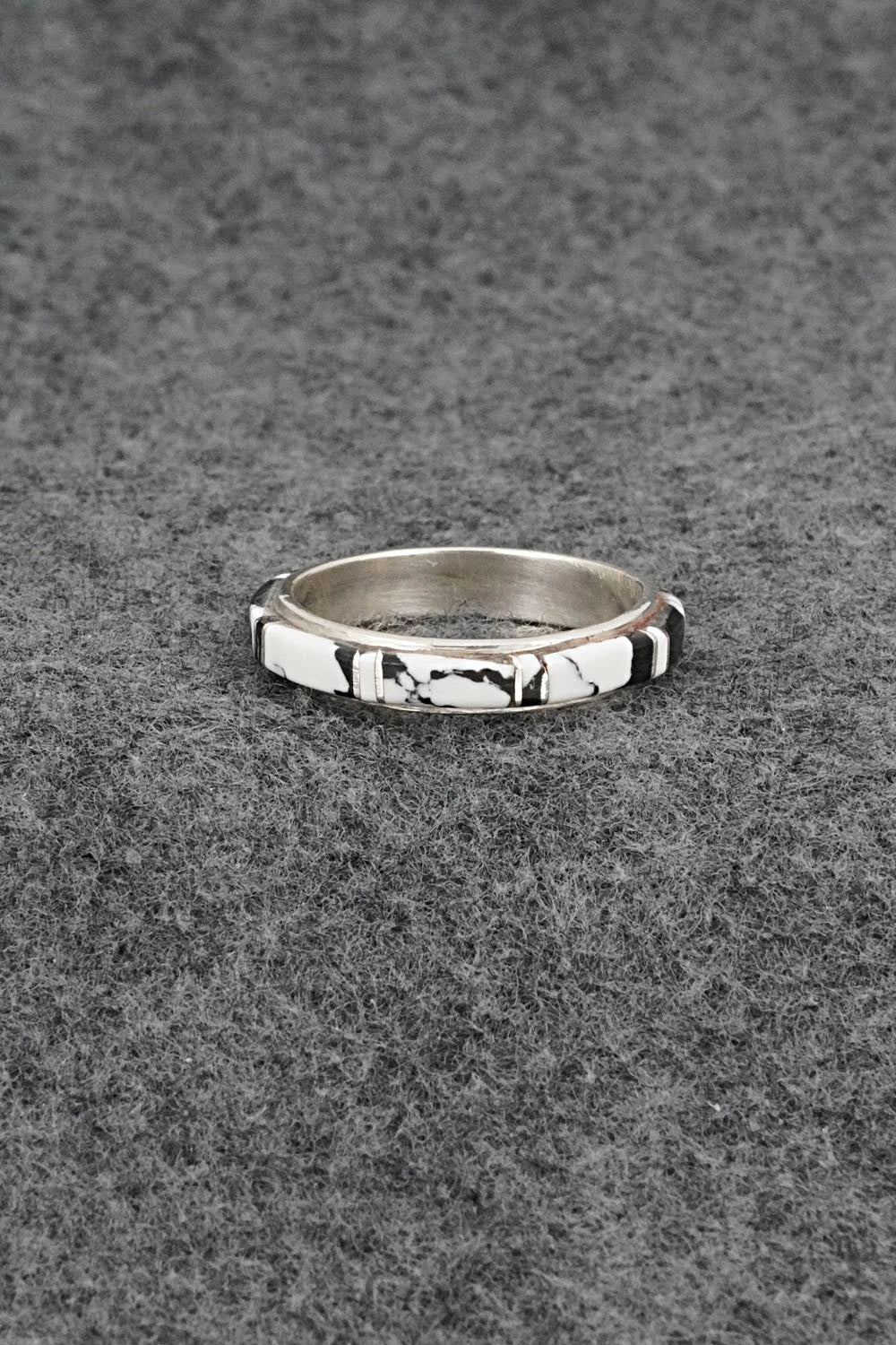 White Buffalo & Sterling Silver Ring - Terrance Panteah - Size 11.5