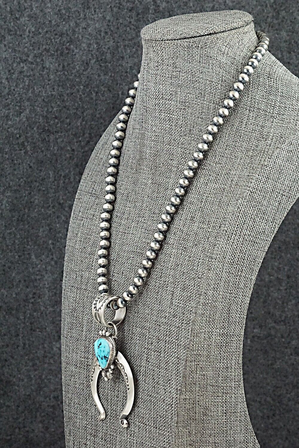 Turquoise & Sterling Silver Necklace - Samuel Yellowhair