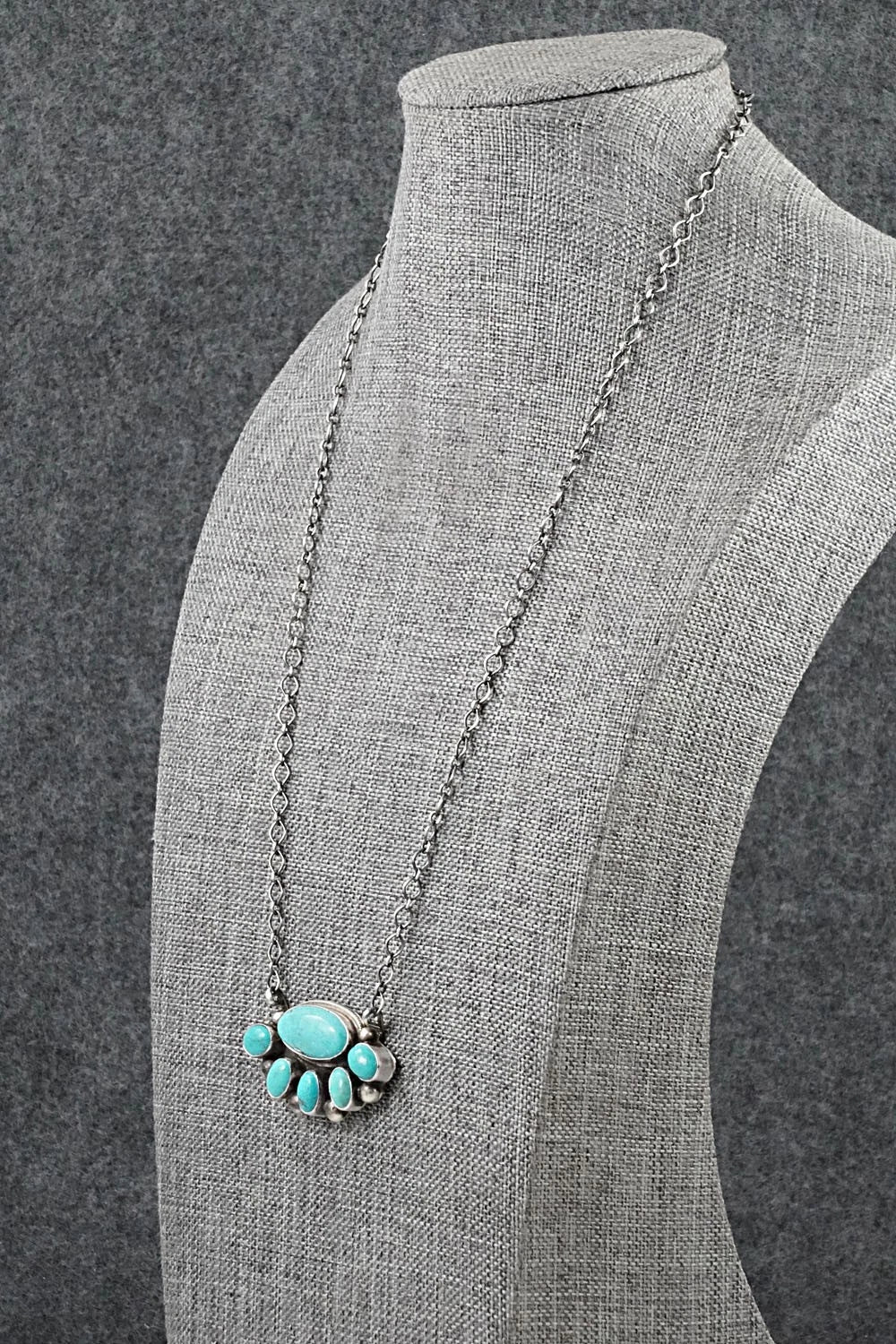 Turquoise & Sterling Silver Necklace - Kathleen Livingston