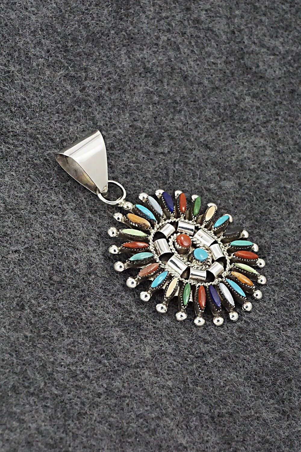 Multi-Stone & Sterling Silver Pendant - Dan Etsate