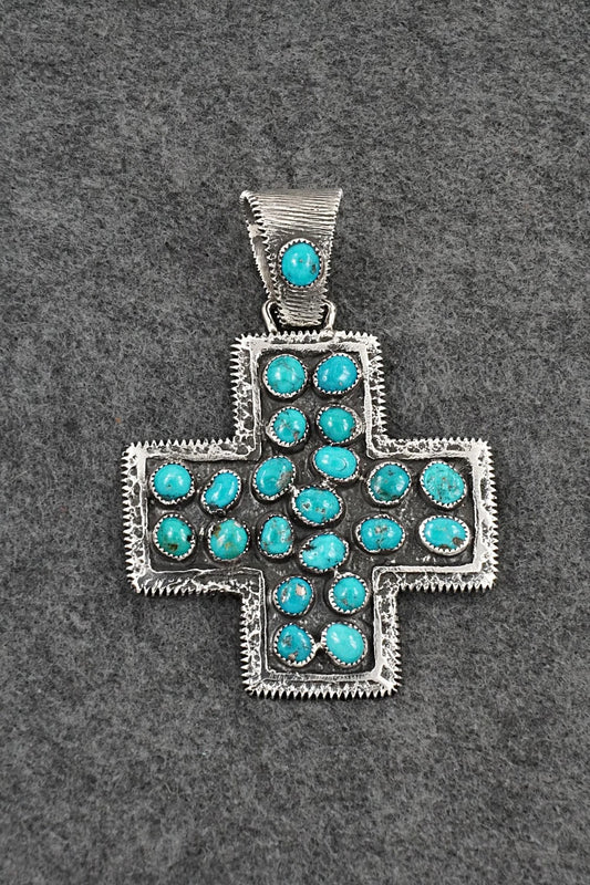 Turquoise & Sterling Silver Pendant - Delbert Arviso