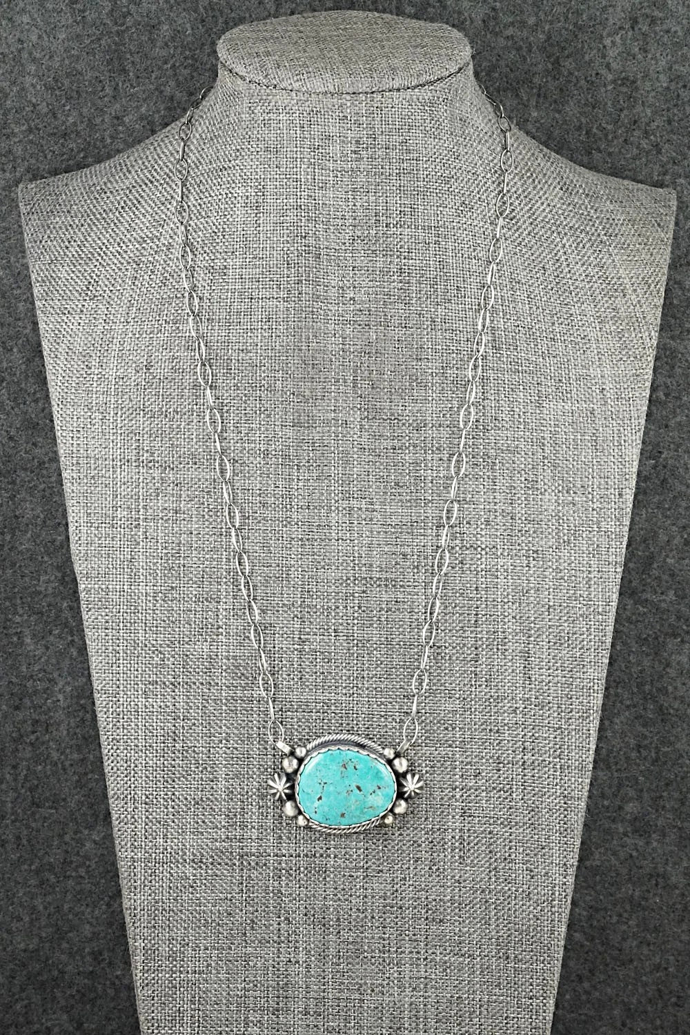 Turquoise & Sterling Silver Necklace - Mark Yazzie