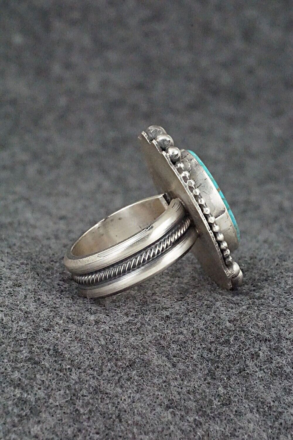 Turquoise & Sterling Silver Ring - Michael Calladitto - Size 8
