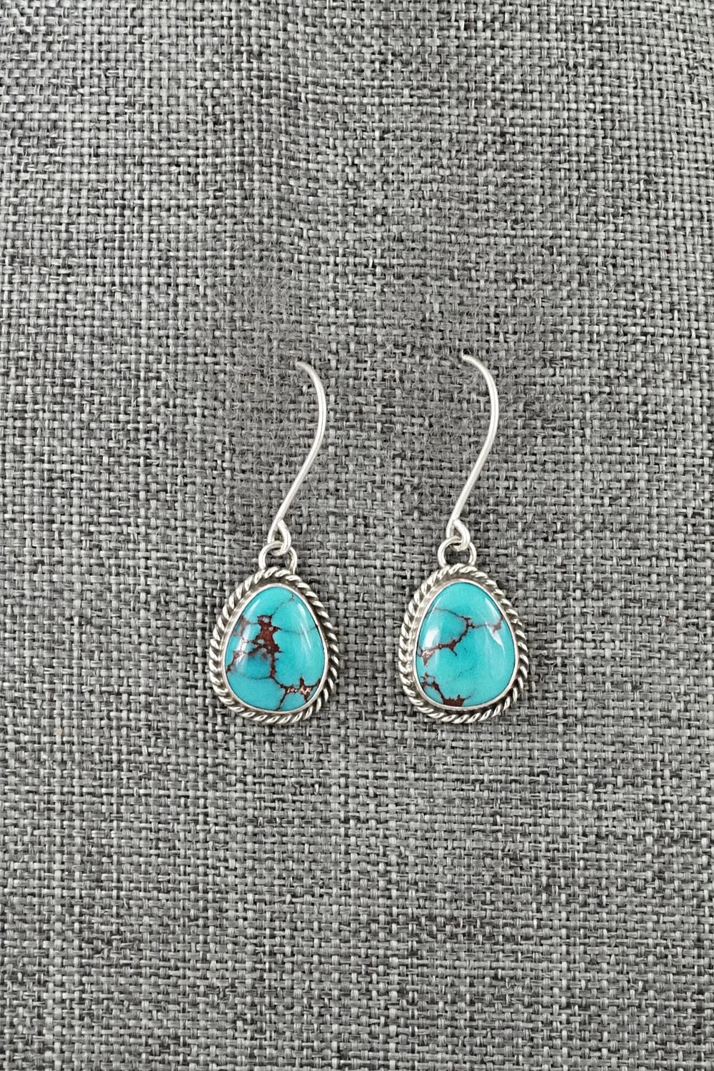 Turquoise & Sterling Silver Earrings - Eugene Gruber