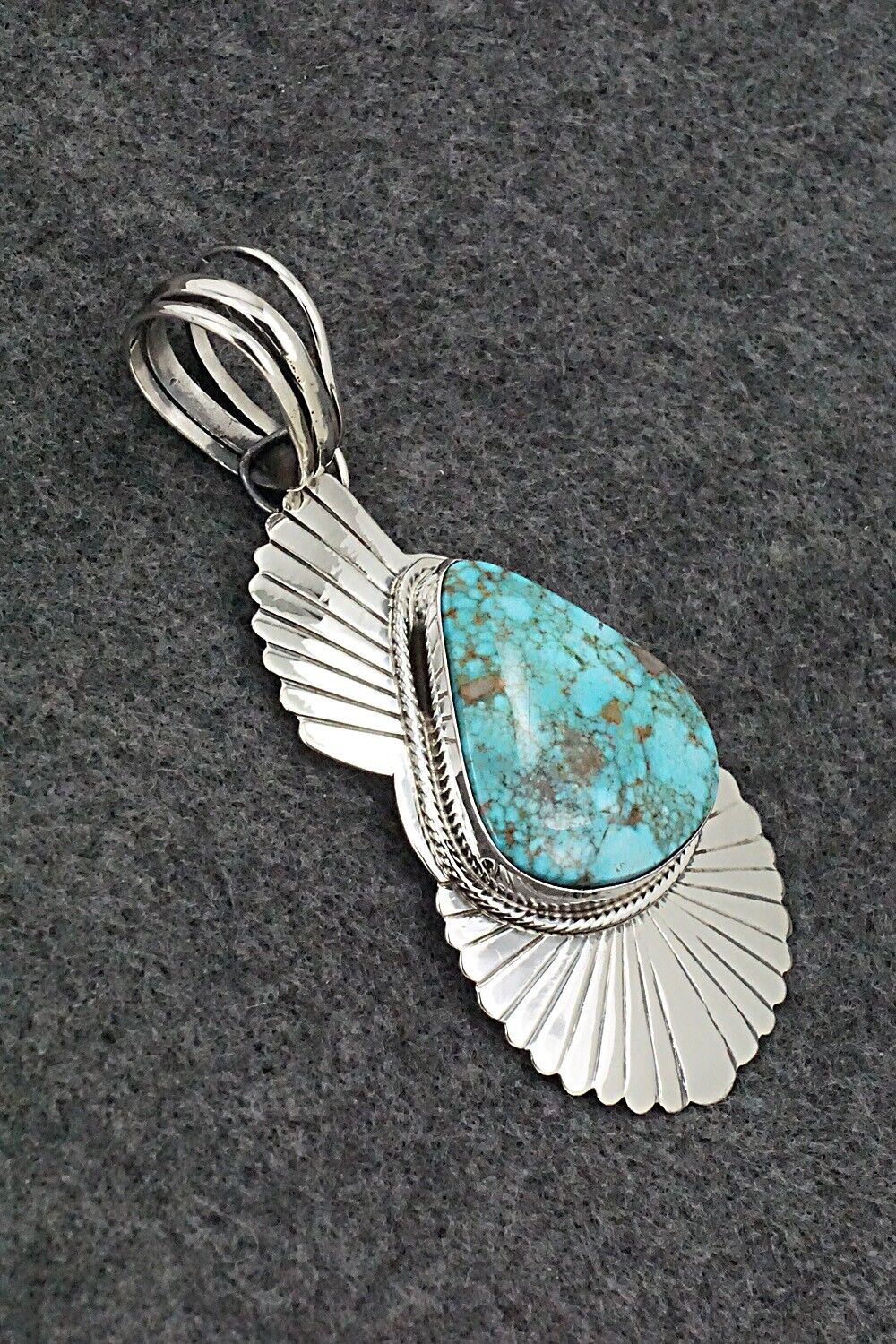 Turquoise & Sterling Silver Pendant - Randy Billy