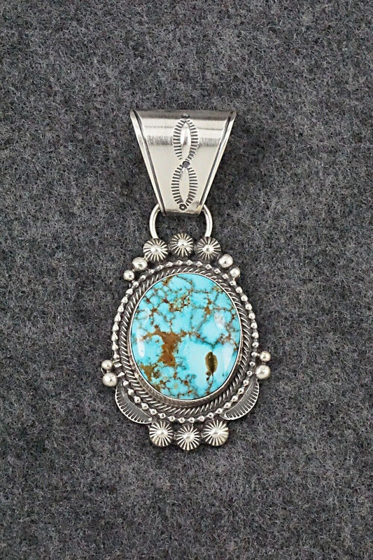 Turquoise & Sterling Silver Pendant - Tom Lewis