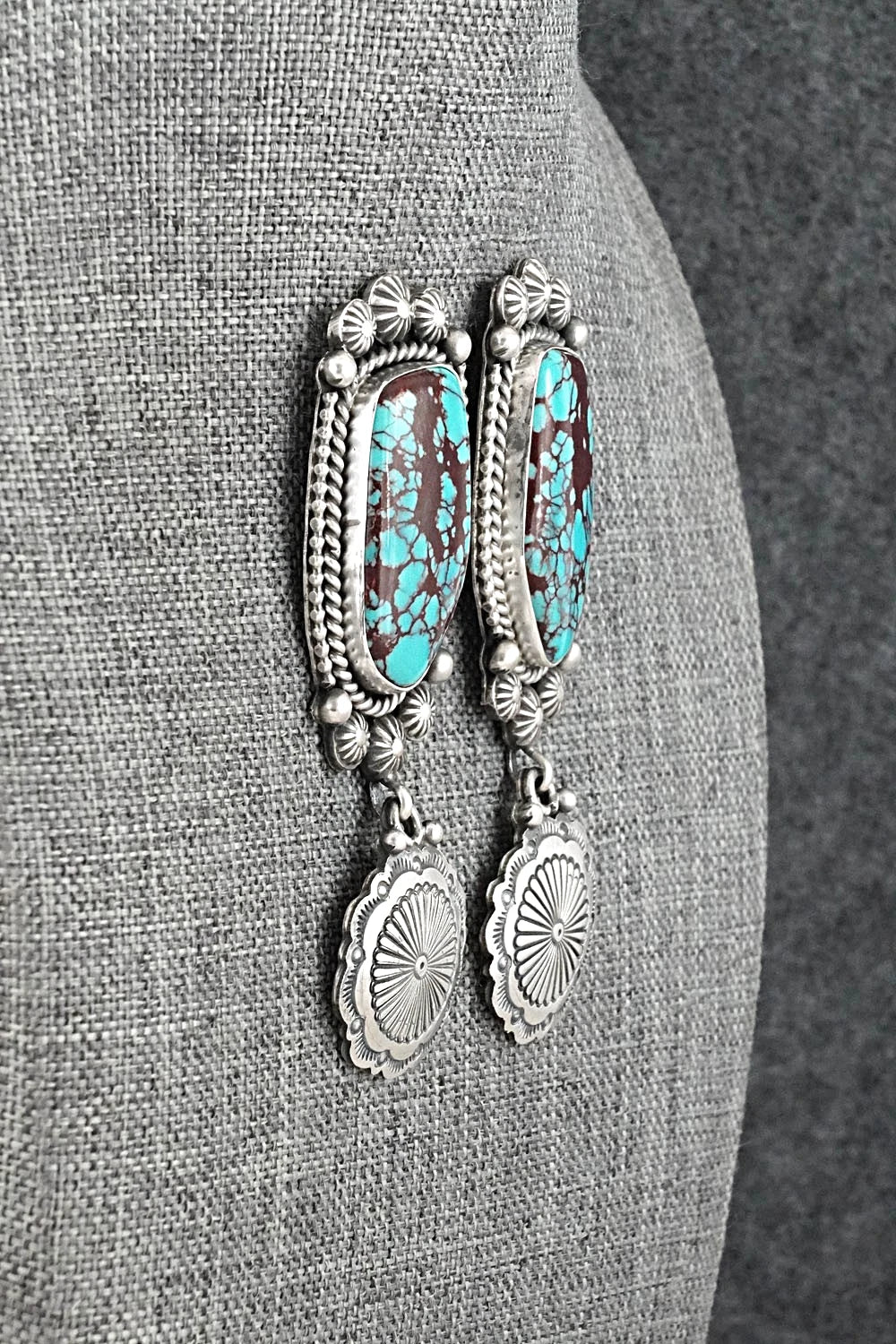 Turquoise & Sterling Silver Earrings - Michael Calladitto