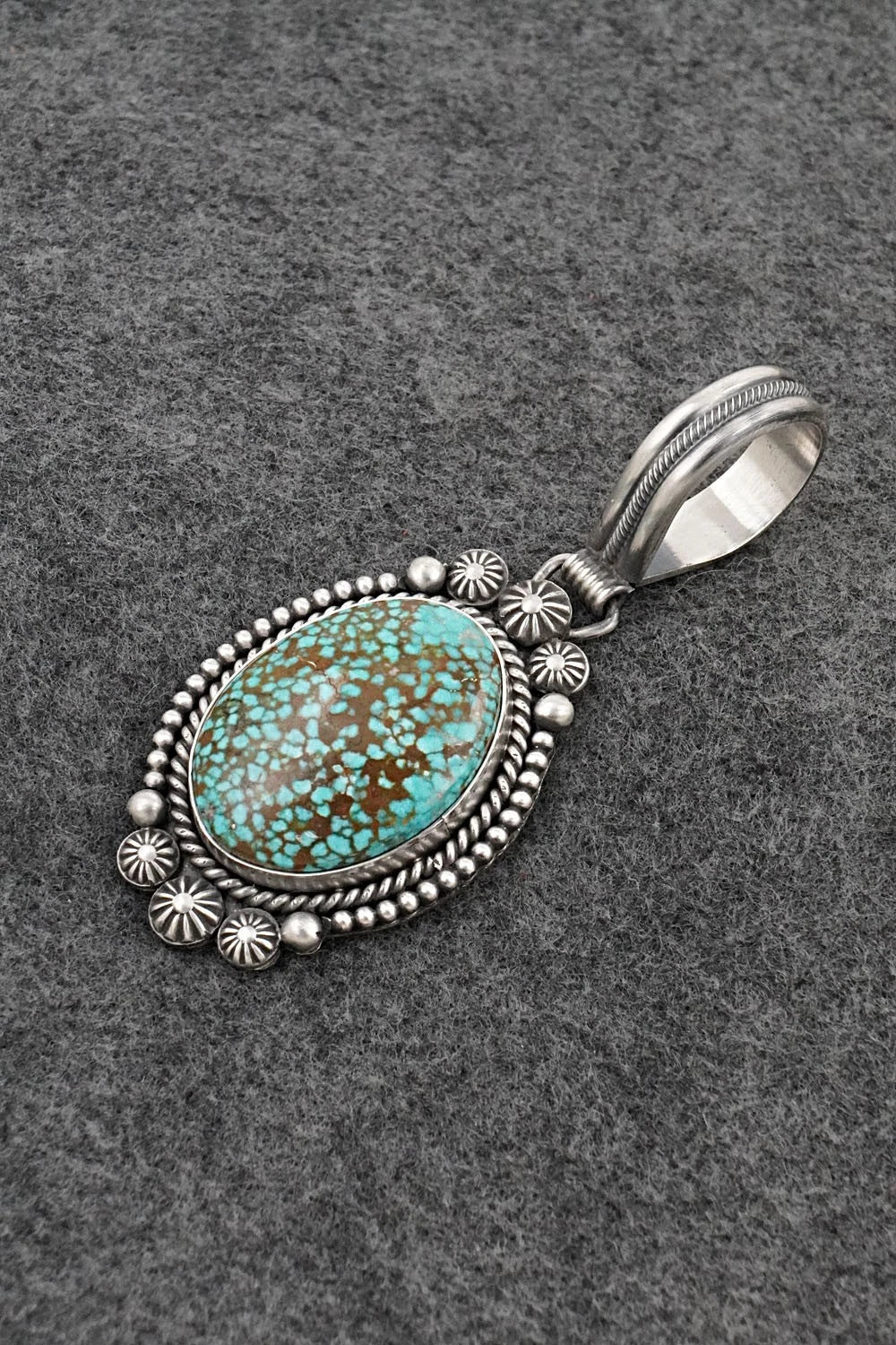 Turquoise & Sterling Silver Pendant - Michael Calladitto
