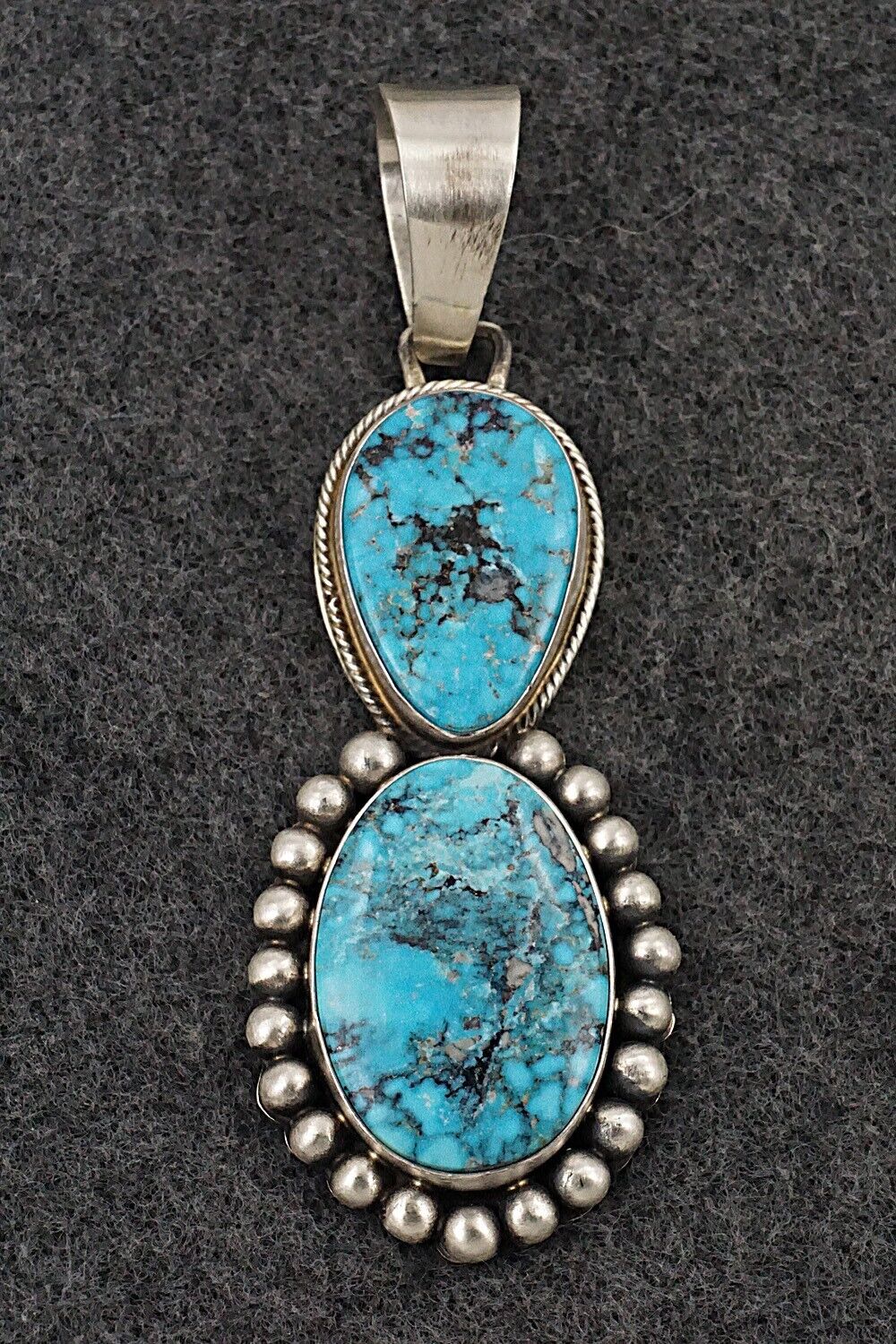 Turquoise & Sterling Silver Pendant - Bobby Johnson