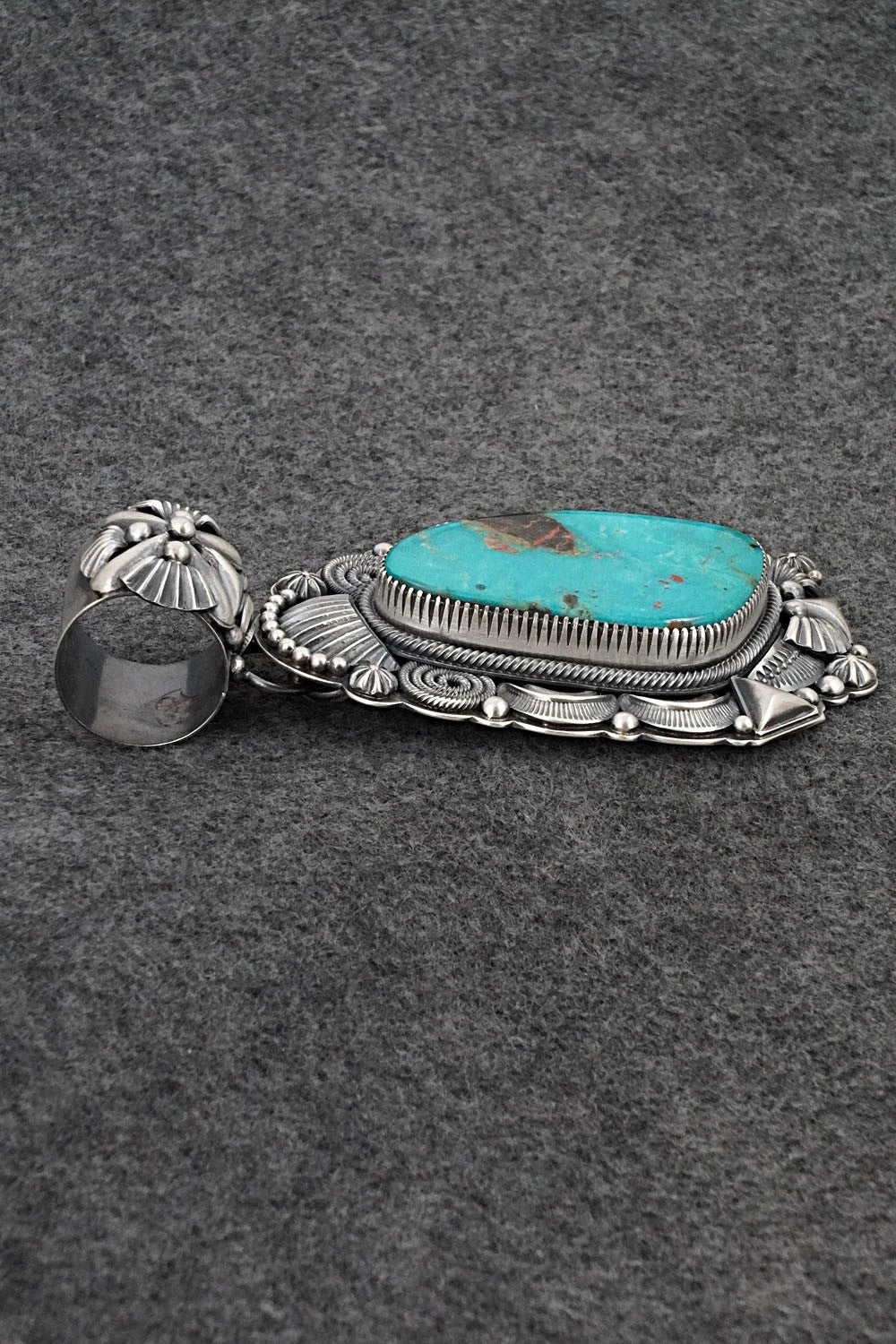 Turquoise & Sterling Silver Pendant - Delbert Gordon
